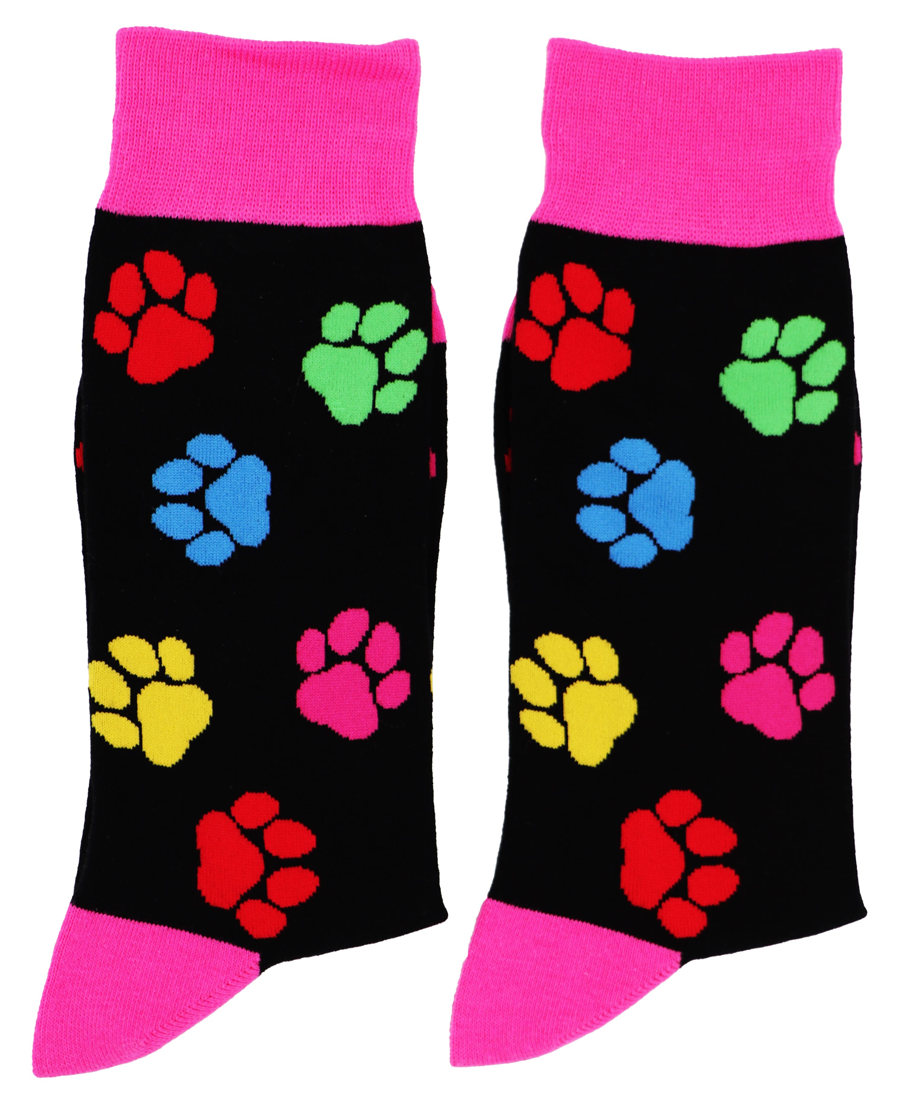 SoXcellent - Dog Paw Animal Unisex Fun Dress Casual Pattern Funny Socks