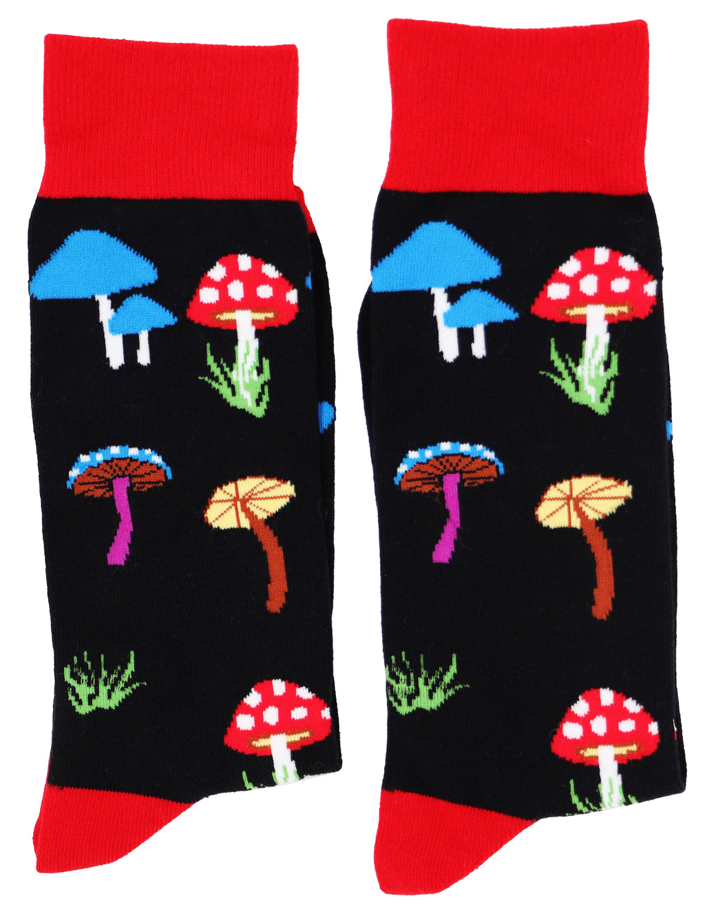 SoXcellent - Mushrooms Magic Unisex Crew Novelty Funny Socks