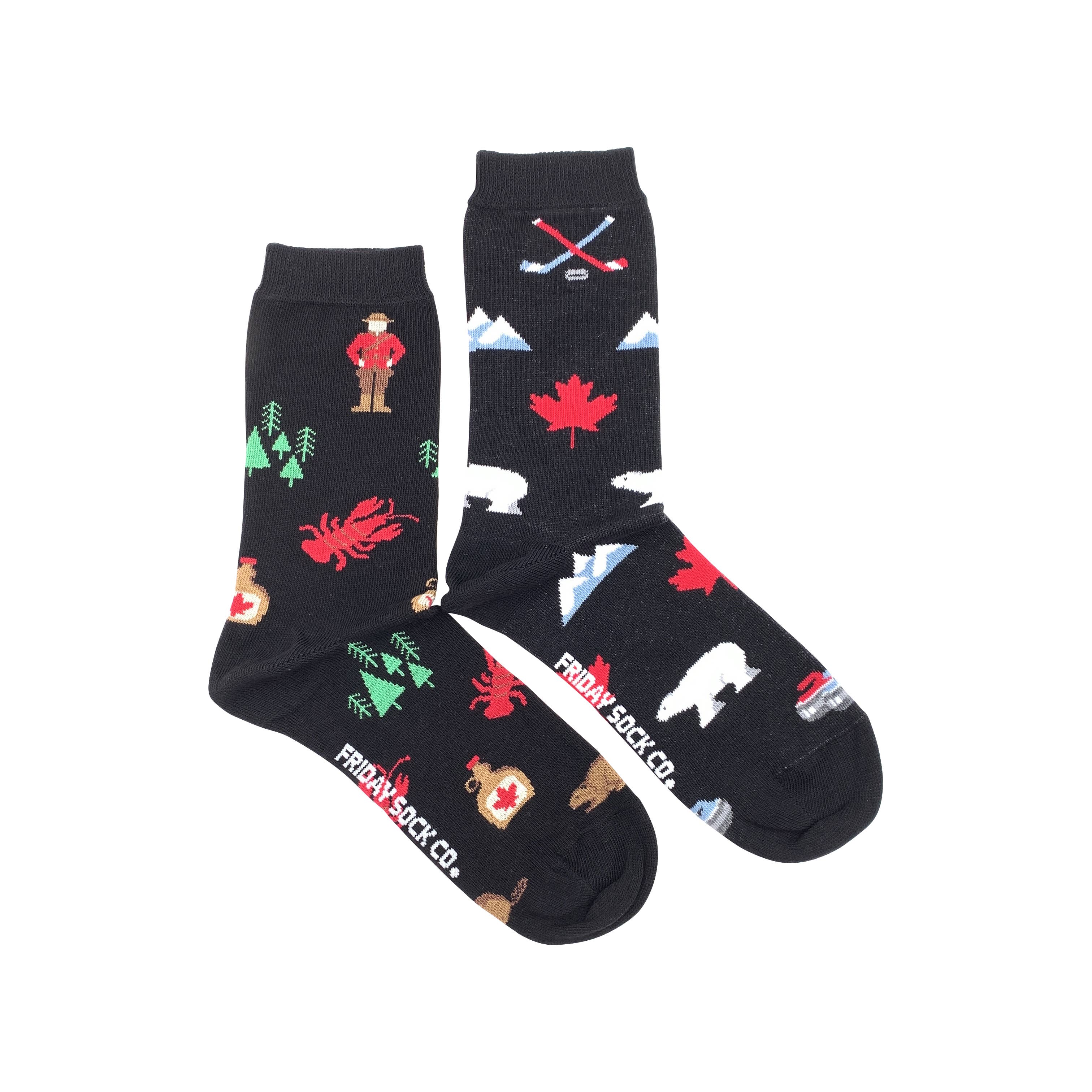 Friday Sock - Women's - Canada Icons Mismatched Crew Socks
