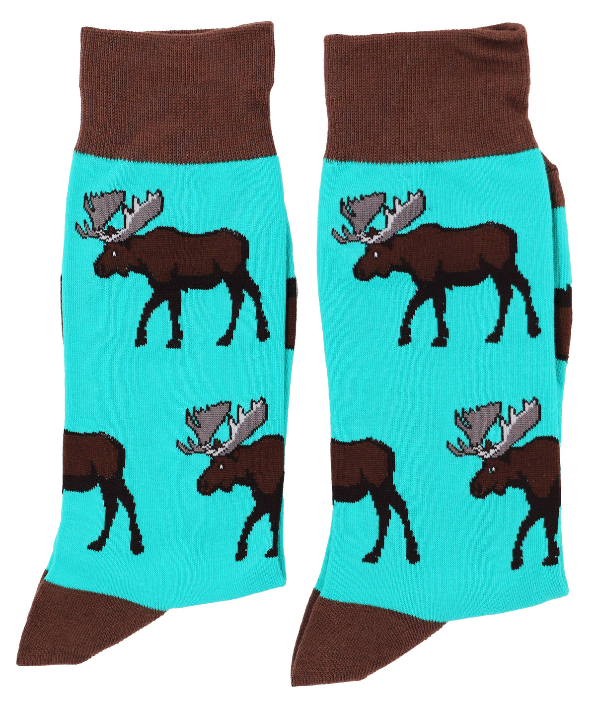 SoXcellent - Moose Unisex Fun Crew Novelty Funny Socks - M