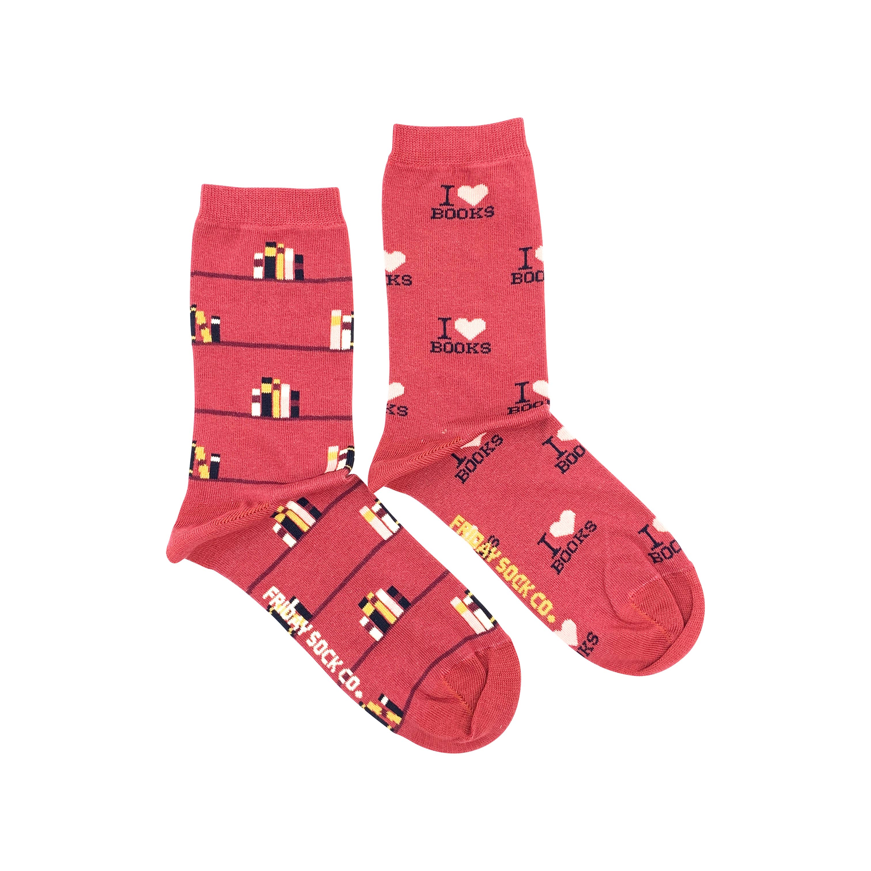 Friday Sock - Women's - I Love Books Socks