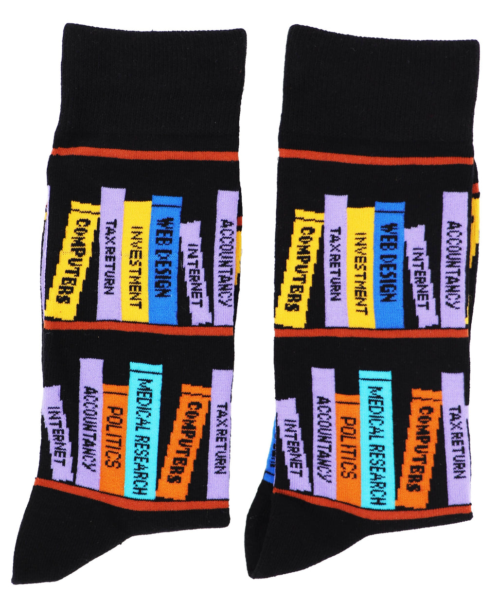 SoXcellent - Bookshelf Unisex Crew Novelty Socks
