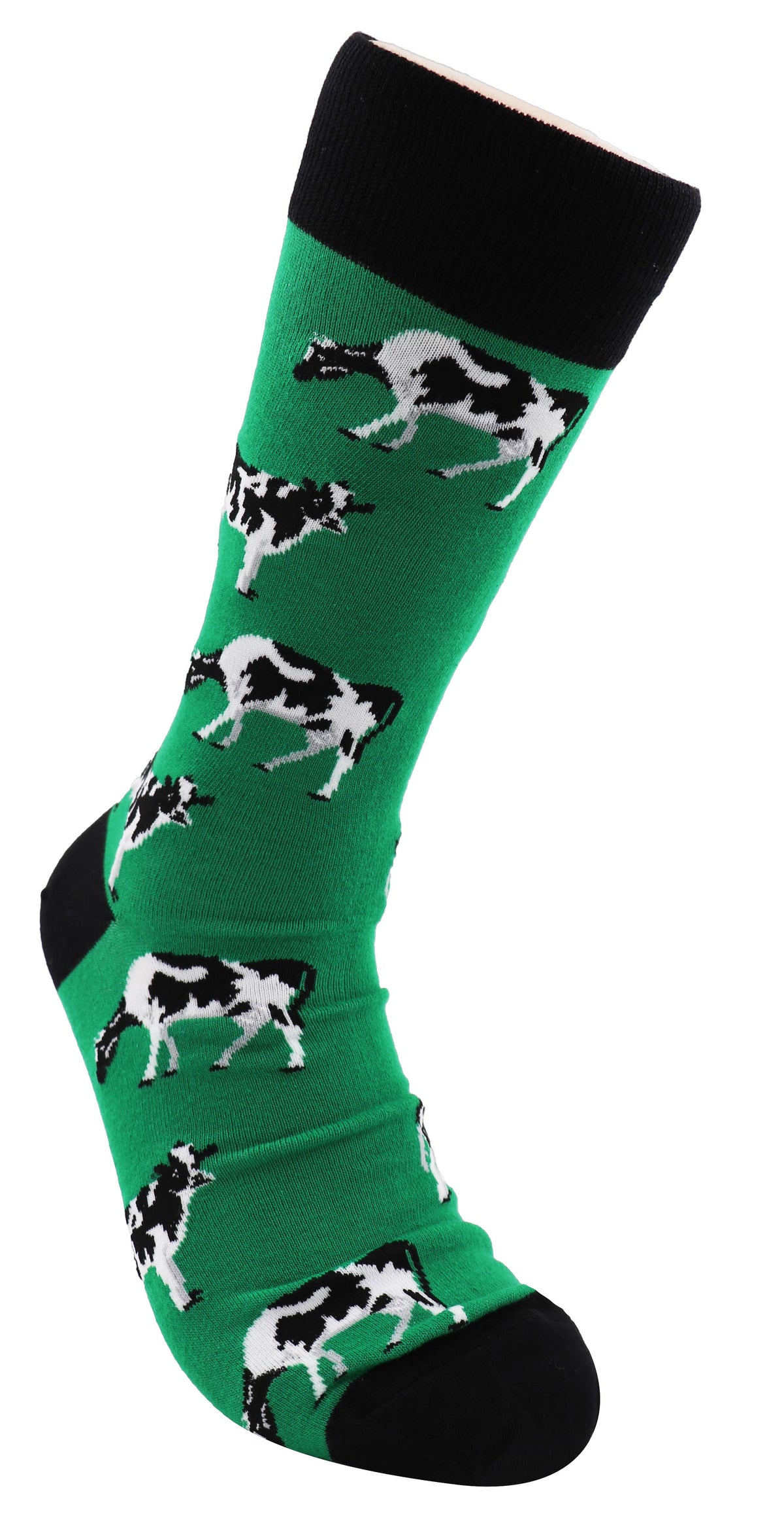 SoXcellent - Cow Animal Unisex Fun Crew Novelty Funny Socks - M