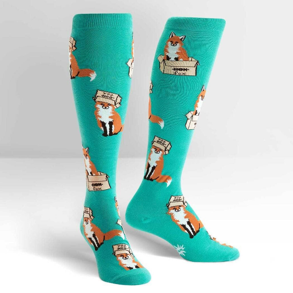 Sock it to Me - Knee High Sock: Foxes in Boxes