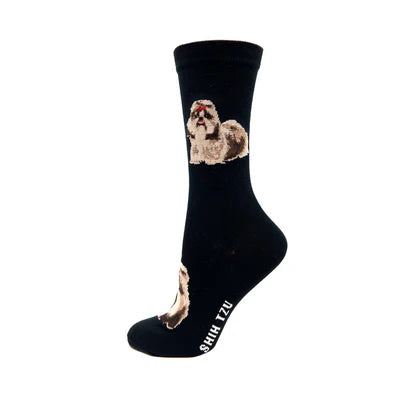 CRAZY TOES - MEN'S - SHIH TZU Crew Socks