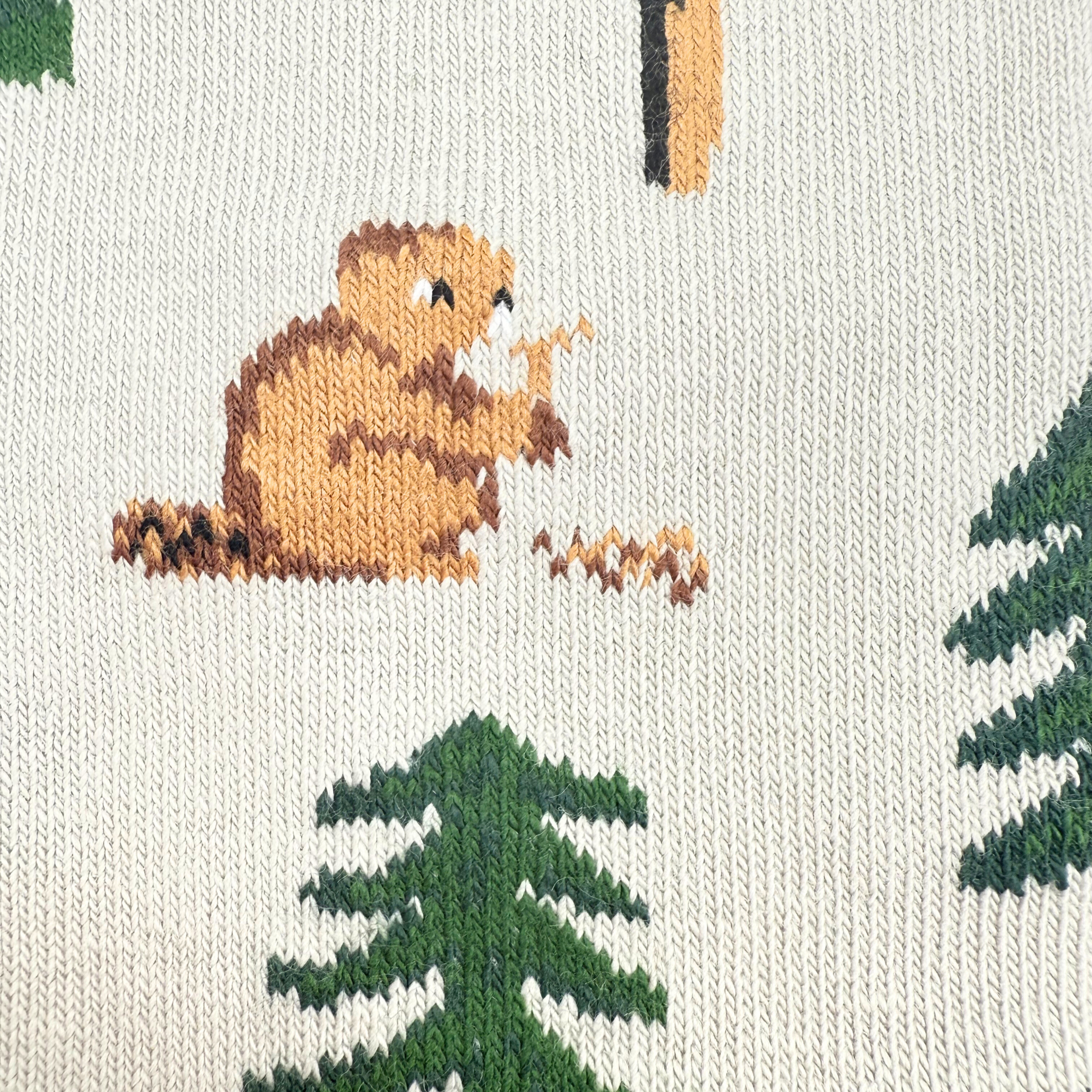 Friday Sock Co. - Women's Bear in Hat and Trees Crew Socks - Cute Gift for Mom