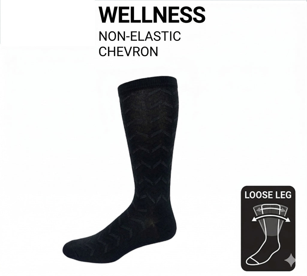 KEY - Diabetic Wellness Socks-Men's-Non-Elastic CHEVRON