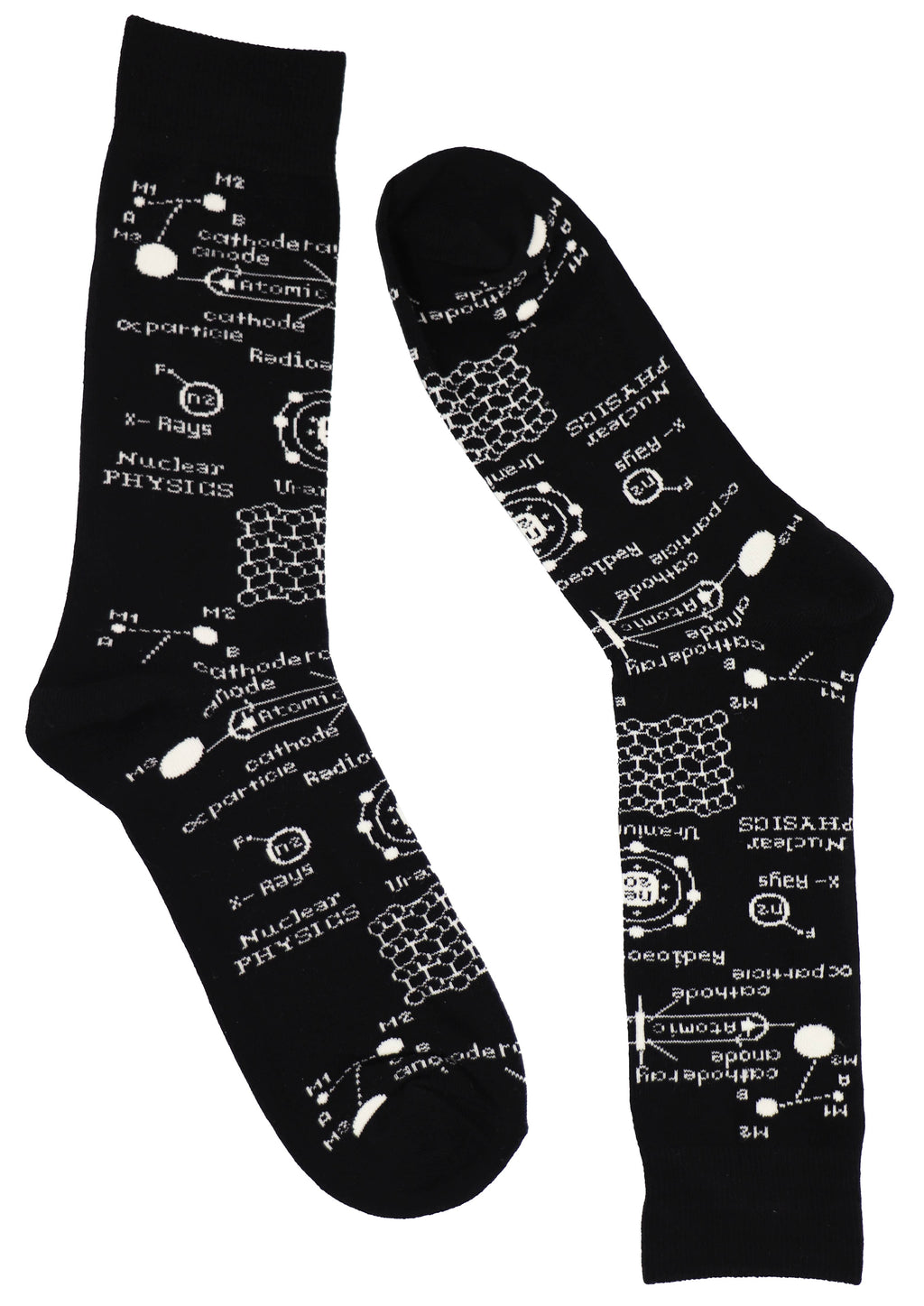 SoXcellent - Physics Black Formula Unisex Fun Crew Novelty Socks - M