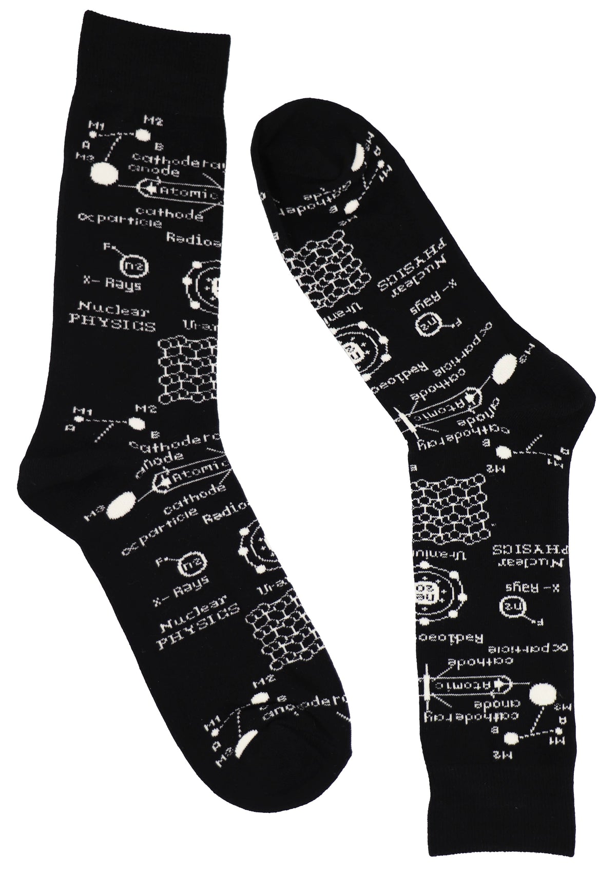 SoXcellent - Physics Black Formula Unisex Fun Crew Novelty Socks - M