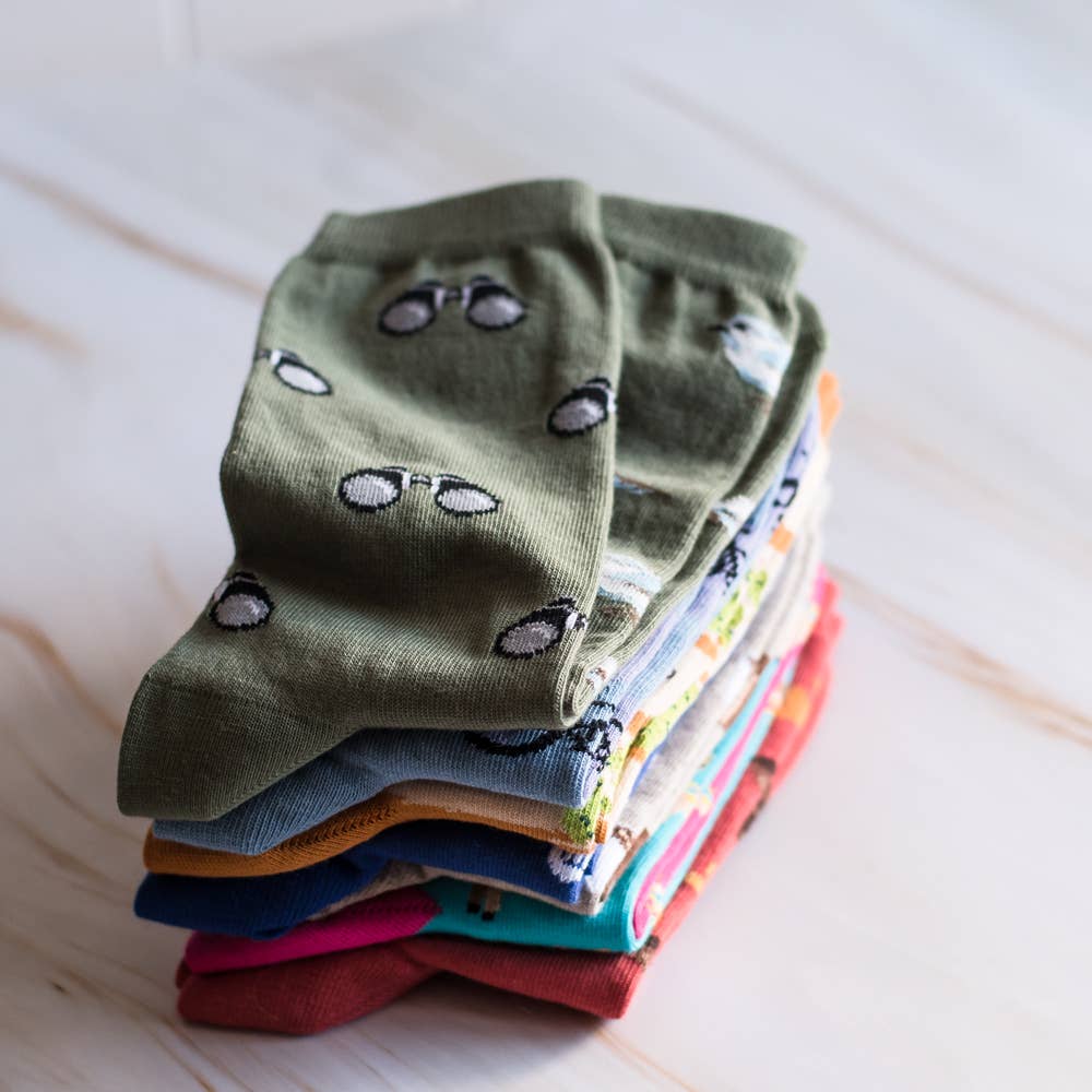 Friday Sock Co. - Women's Bird Watching Crew Socks - Non-Matching Pair