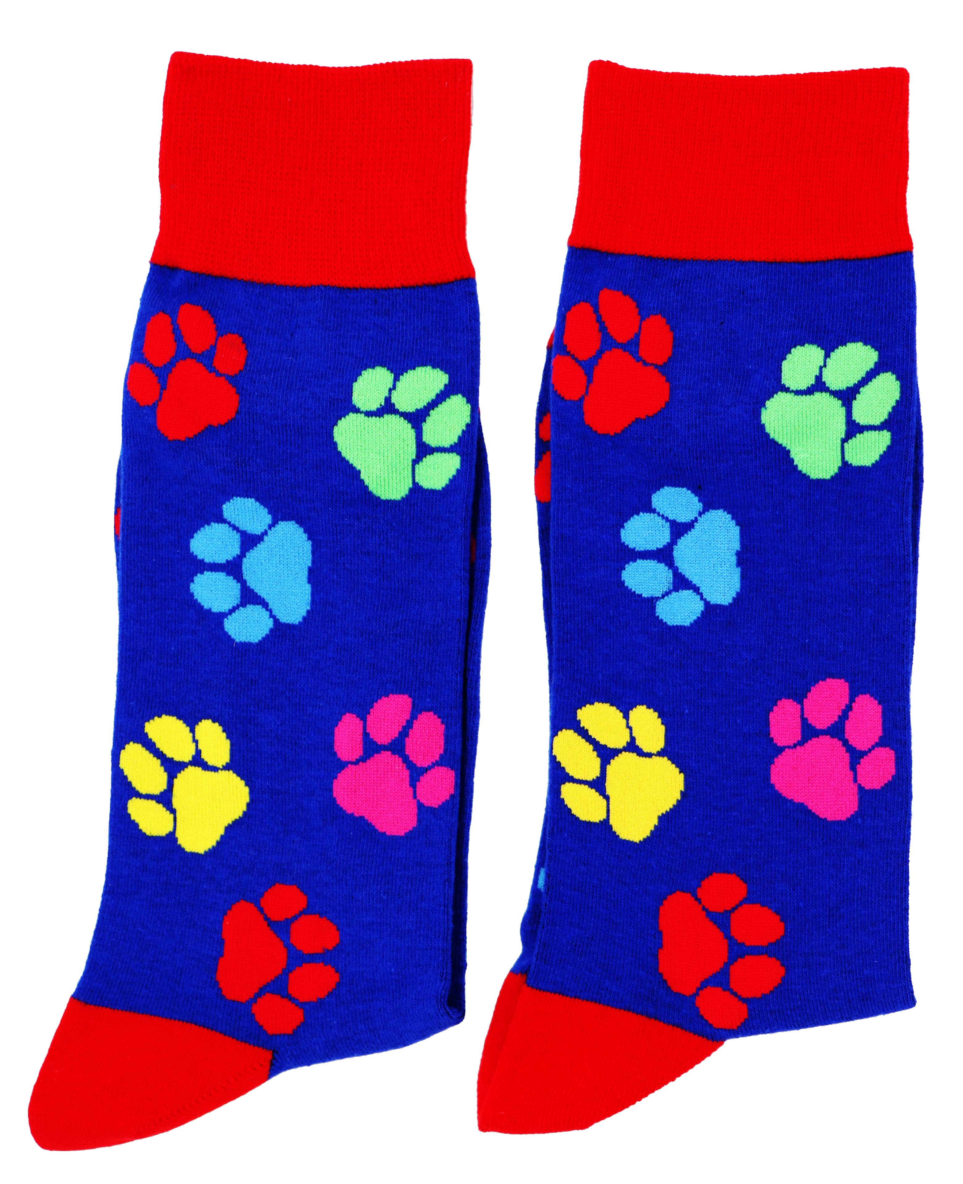 SoXcellent - Dog Paw Animal Unisex Fun Dress Casual Pattern Funny Socks