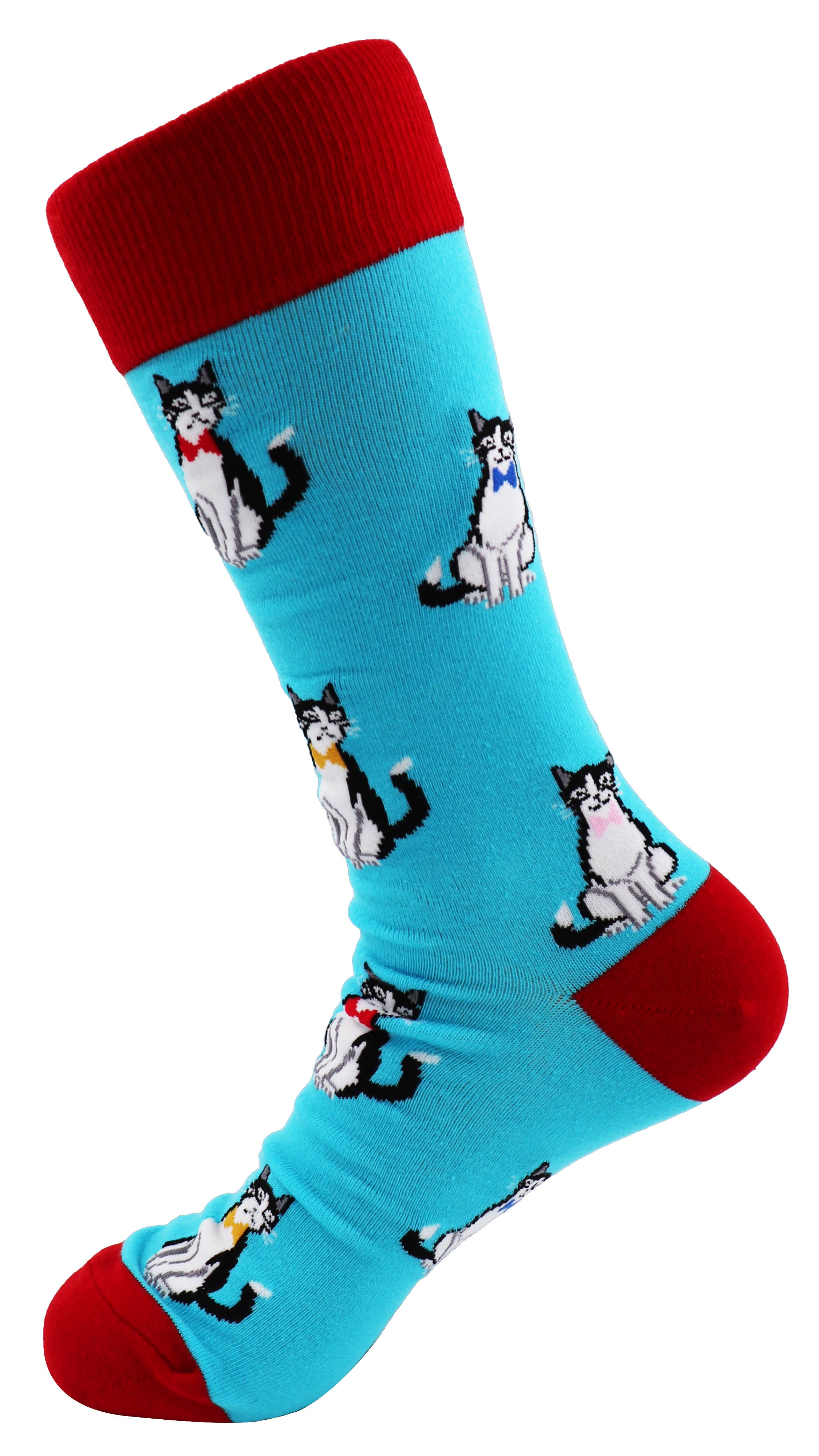 SoXcellent - Bow Tie Cat Unisex Fun Casual Pattern Socks