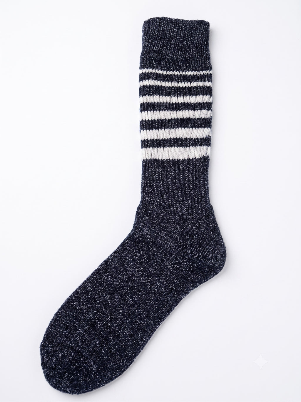 POINT ZERO - Women's - STRIP ON KNIT MARLED Crew Socks