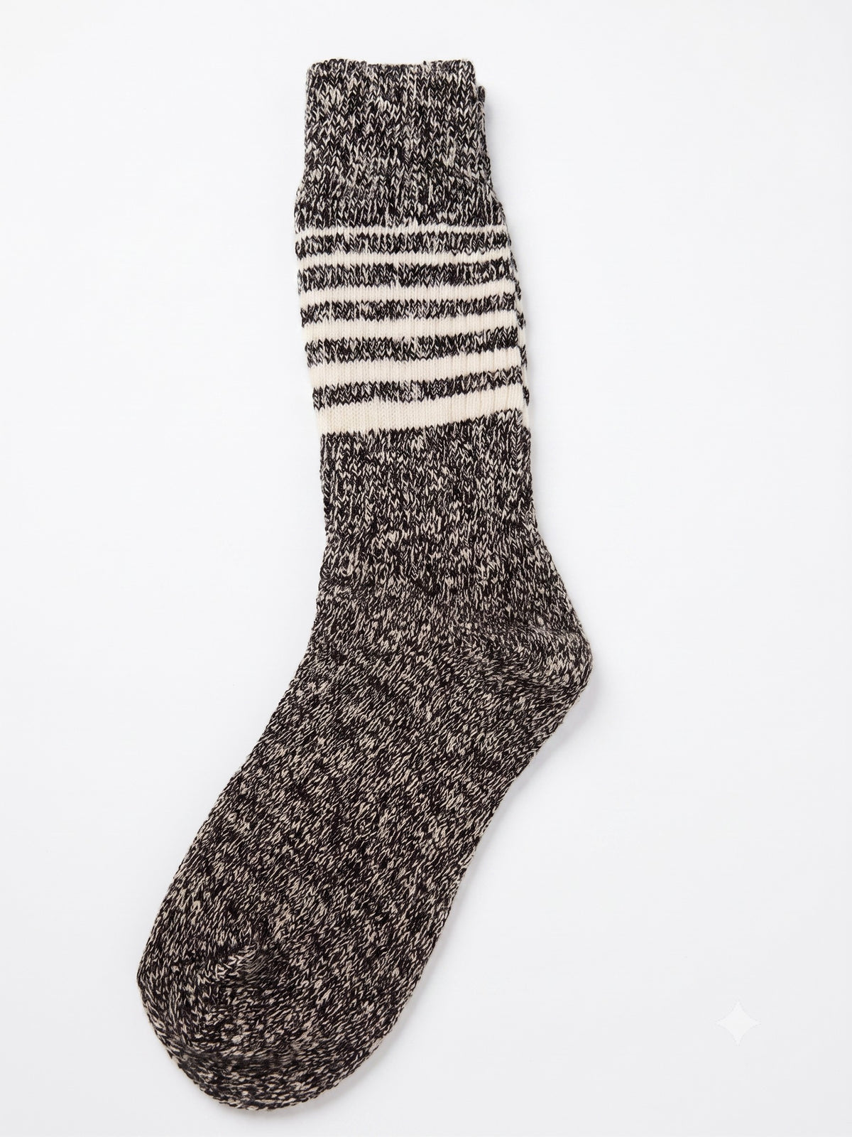 POINT ZERO - Women's - STRIP ON KNIT MARLED Crew Socks