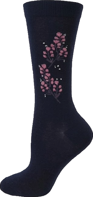 KEY - Diabetic Wellness - Women's - non-Elastic - Bamboo - Crew Socks -  Floral