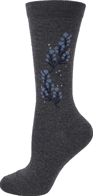 KEY - Diabetic Wellness - Women's - non-Elastic - Bamboo - Crew Socks -  Floral