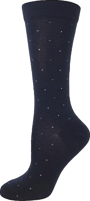 KEY - Diabetic Wellness - Women's - non-Elastic - Bamboo - Crew Socks - Mini Dots