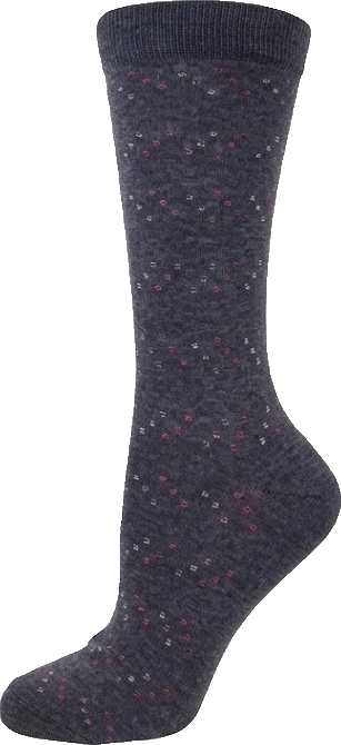 KEY - Diabetic Wellness - Women's - non-Elastic - Bamboo - Crew Socks - Dash Dots