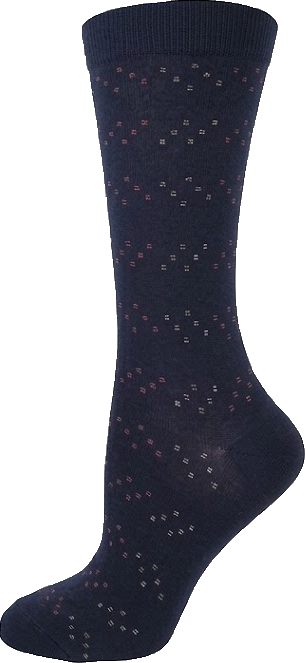 KEY - Diabetic Wellness - Women's - non-Elastic - Bamboo - Crew Socks - Dash Dots