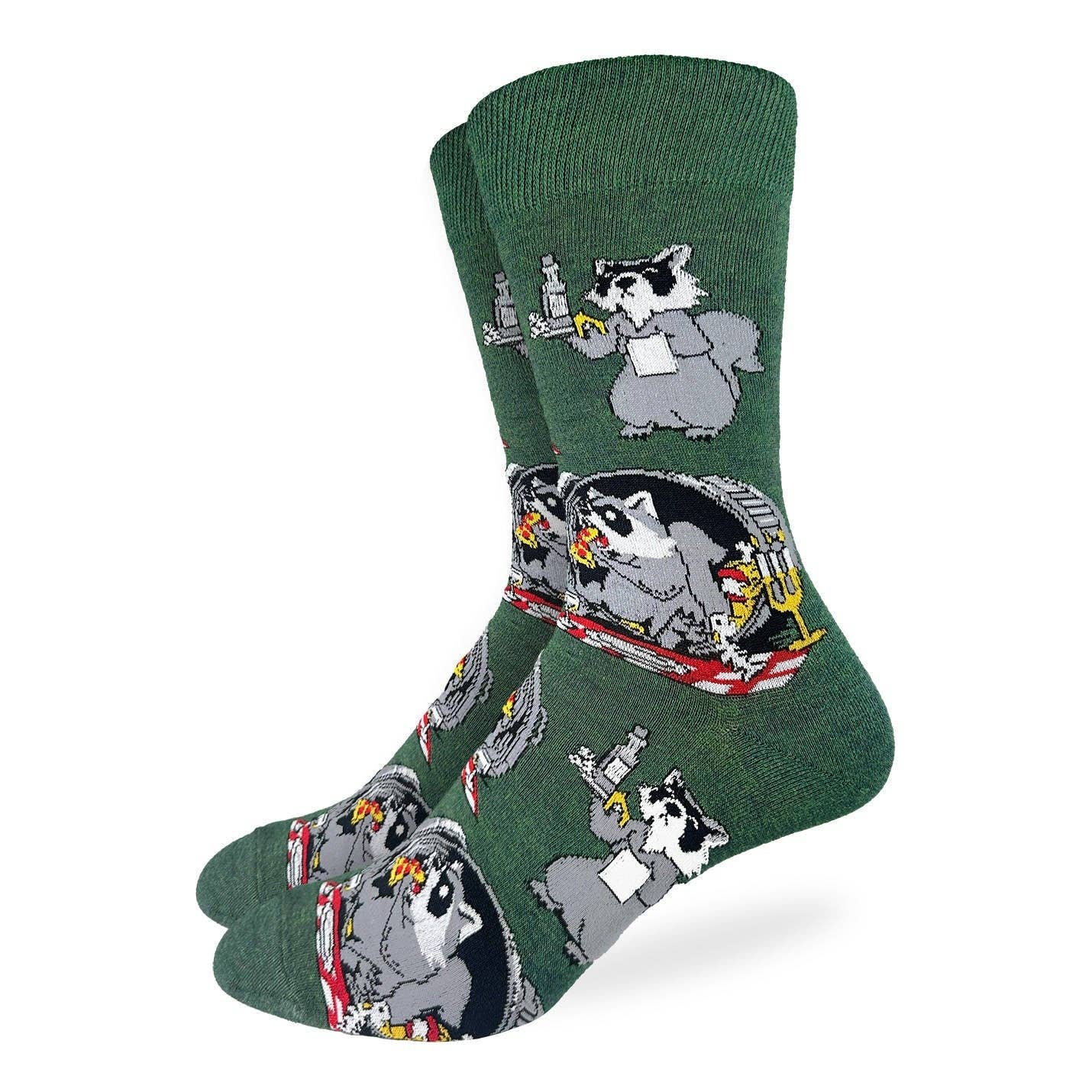Good Luck Sock - Men's Raccoon Eating Trash Socks