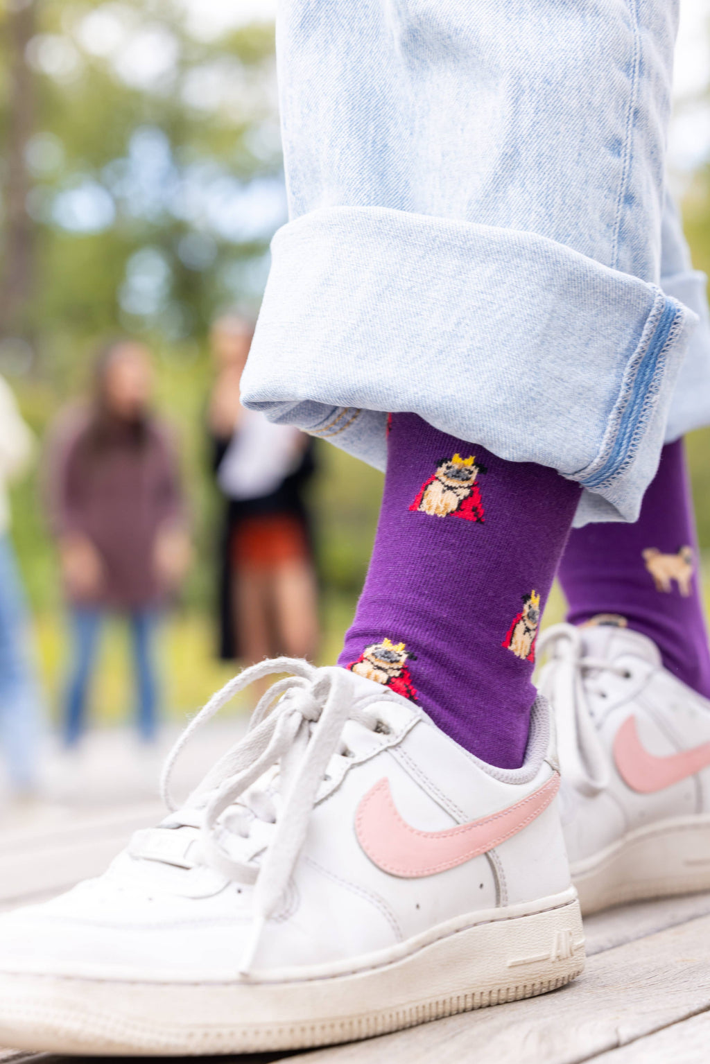 Friday Sock Co. - Women's Pug Crew Socks - Soft Everyday Comfort