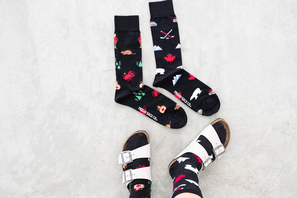 Friday Sock - Women's - Canada Icons Mismatched Crew Socks