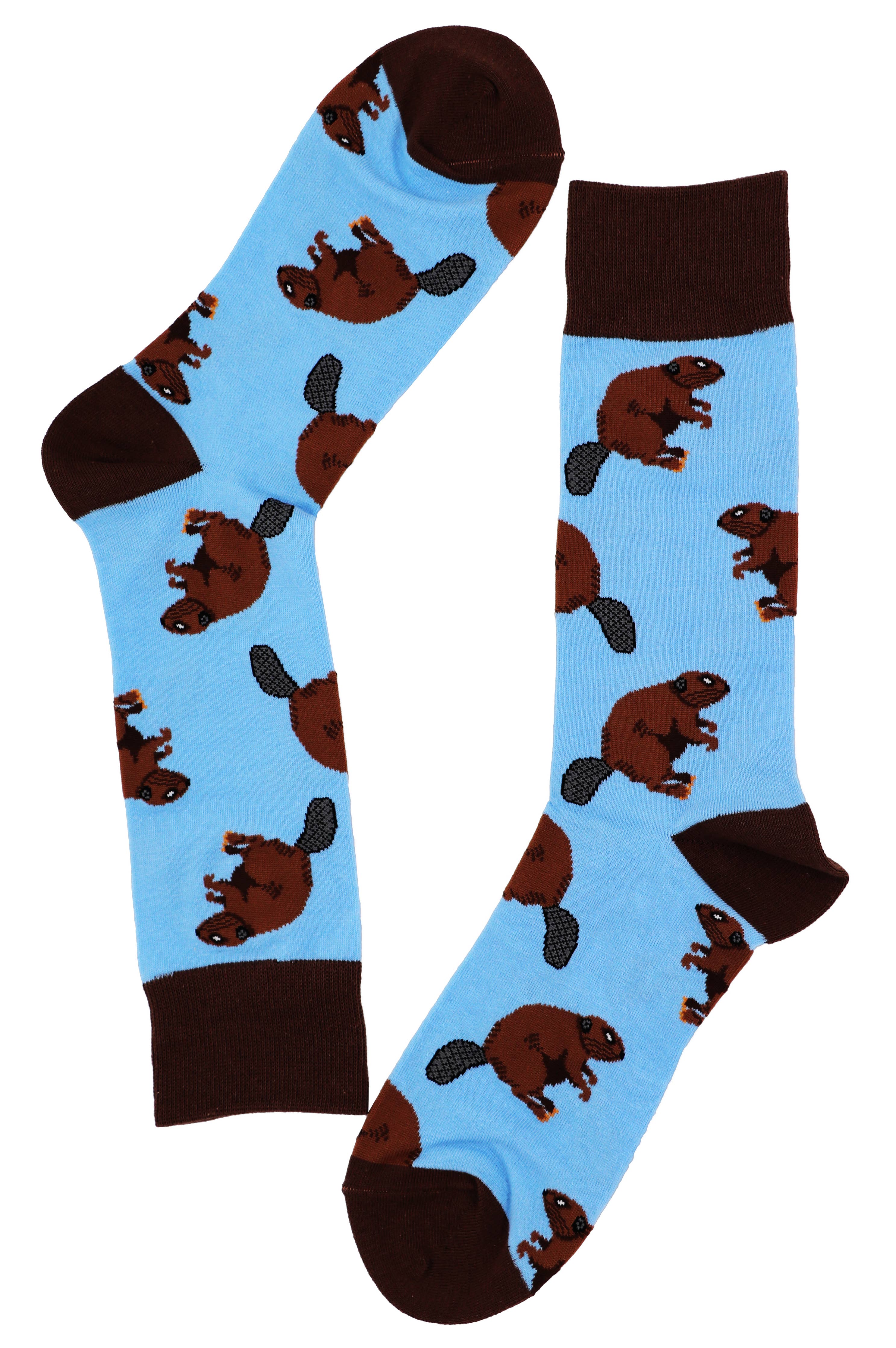 SoXcellent - Beaver Animal Unisex Fun Crew Novelty Funny Socks
