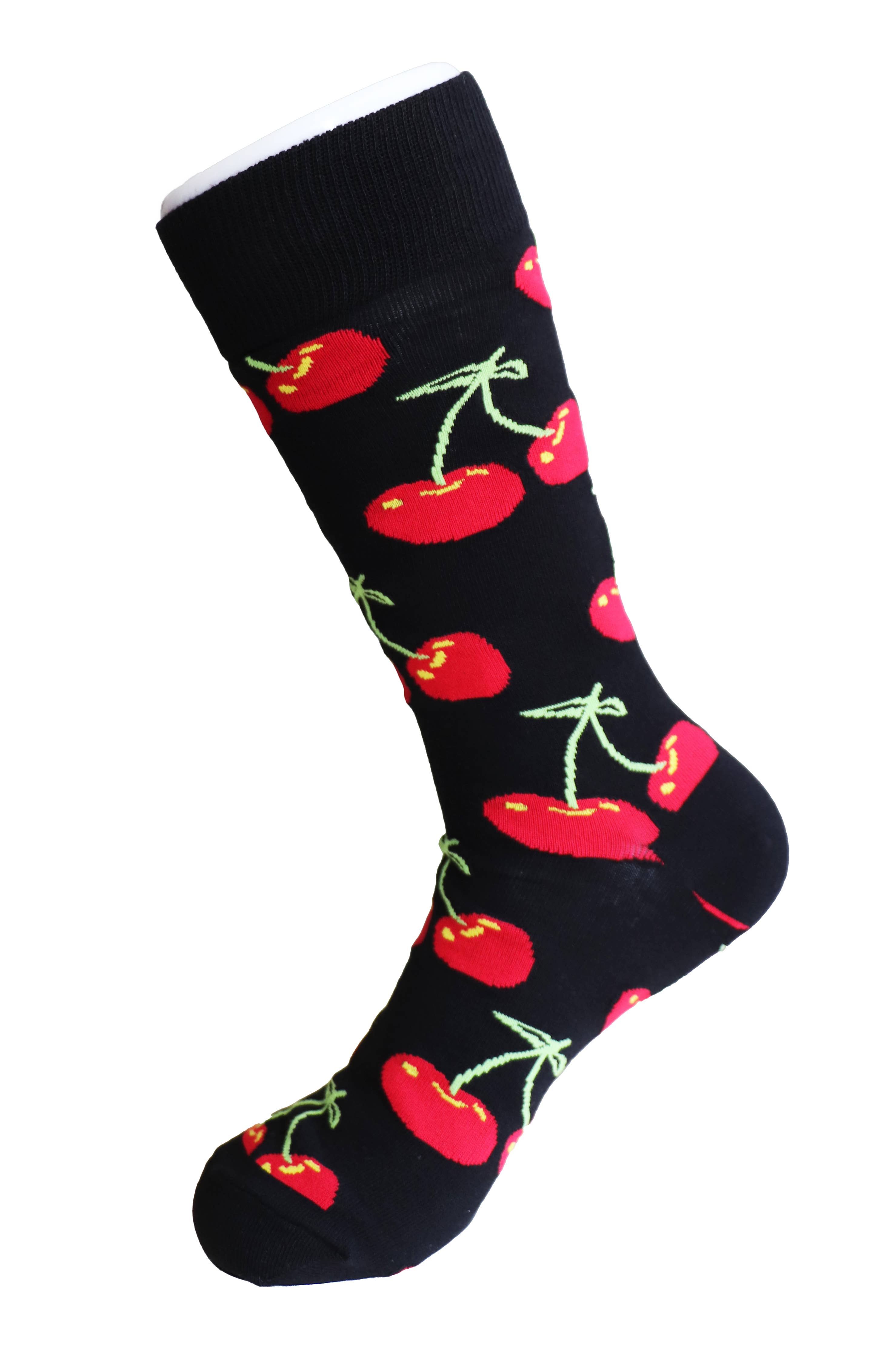 SoXcellent - Cherry Fruit Theme Unisex Novelty Funny Crew Socks