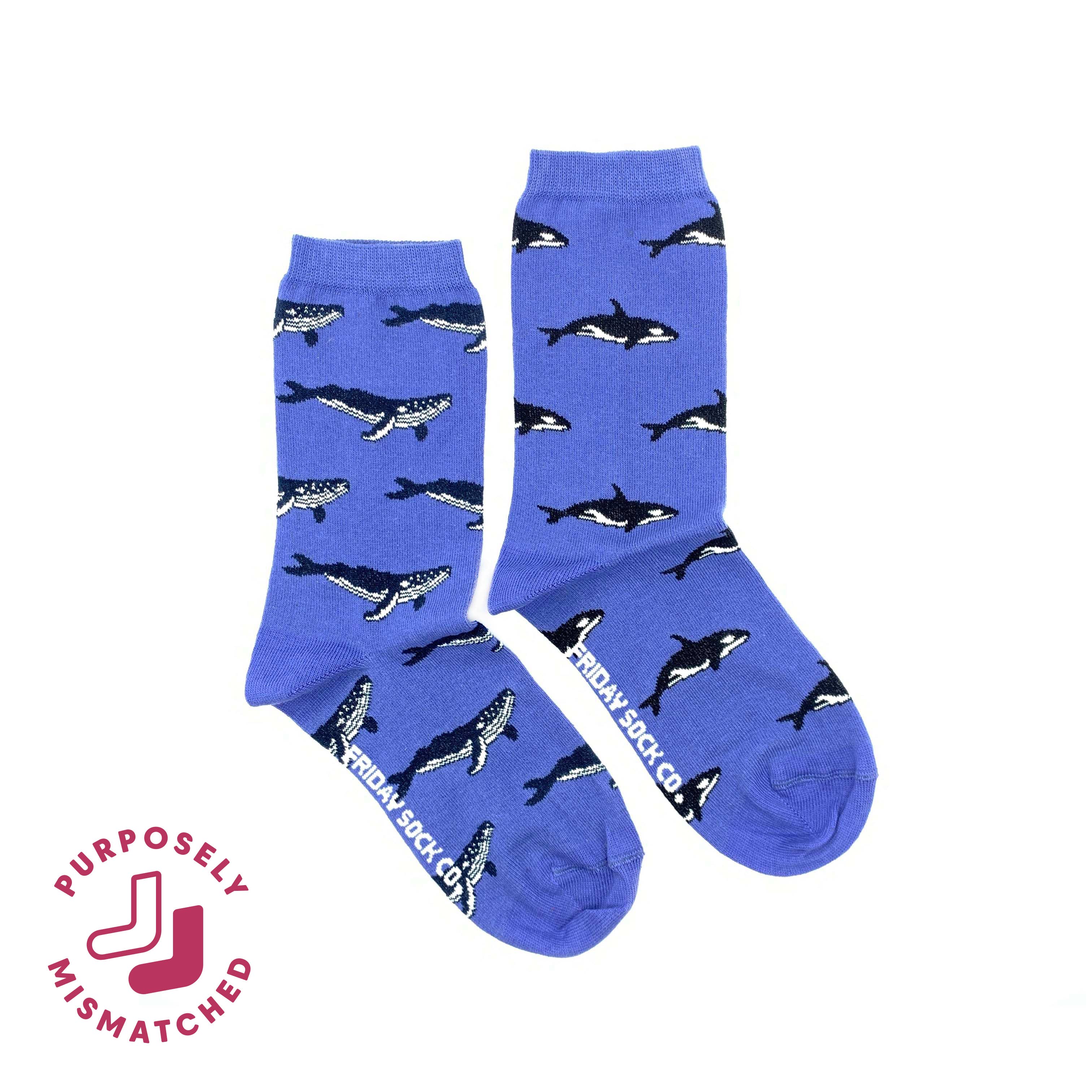 Friday Sock Co. - Women’s Humpback Whale & Orca Crew Socks