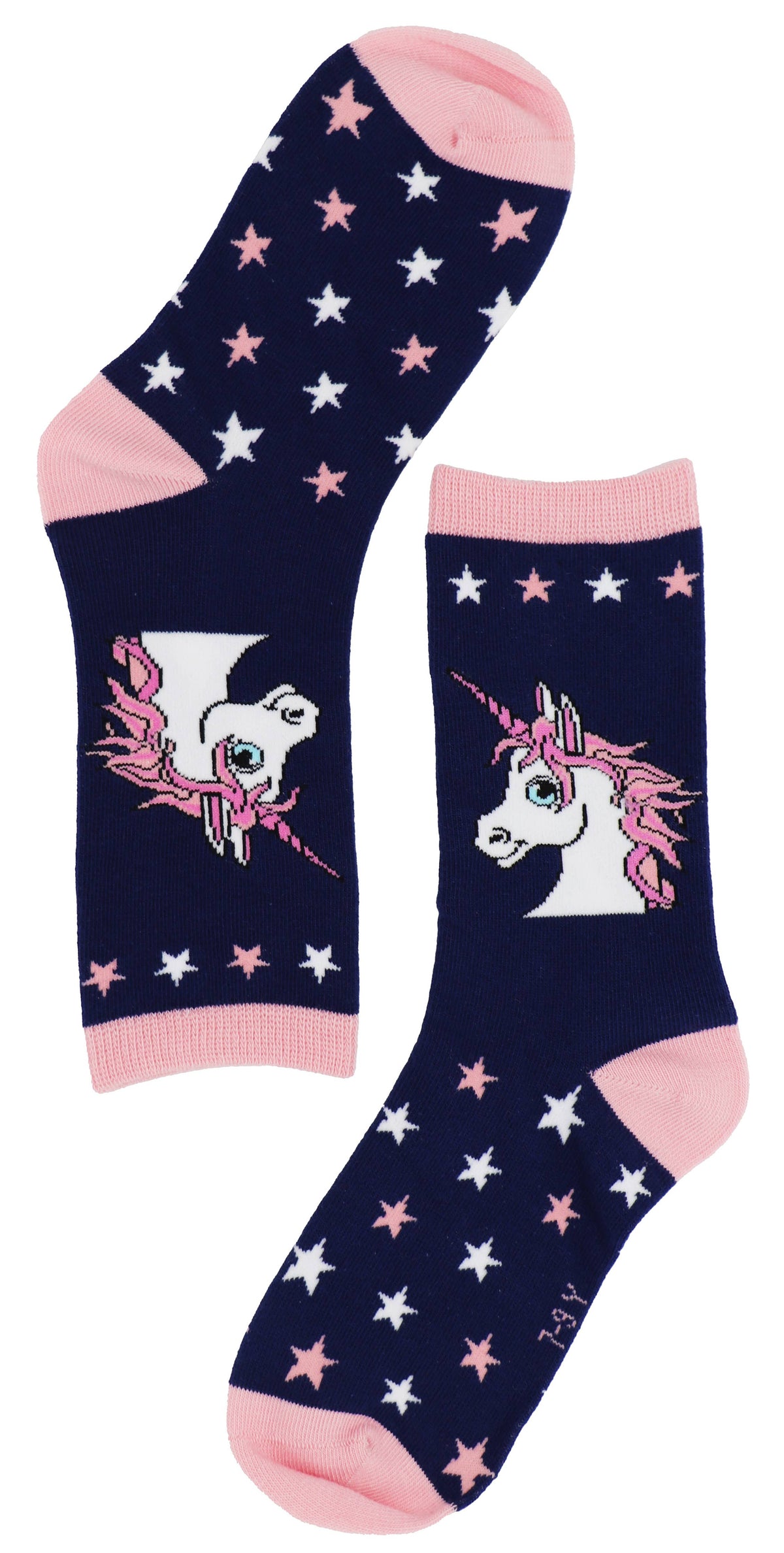 SoXcellent - Kids - Girl Dark Blue Unicorn Novelty Socks