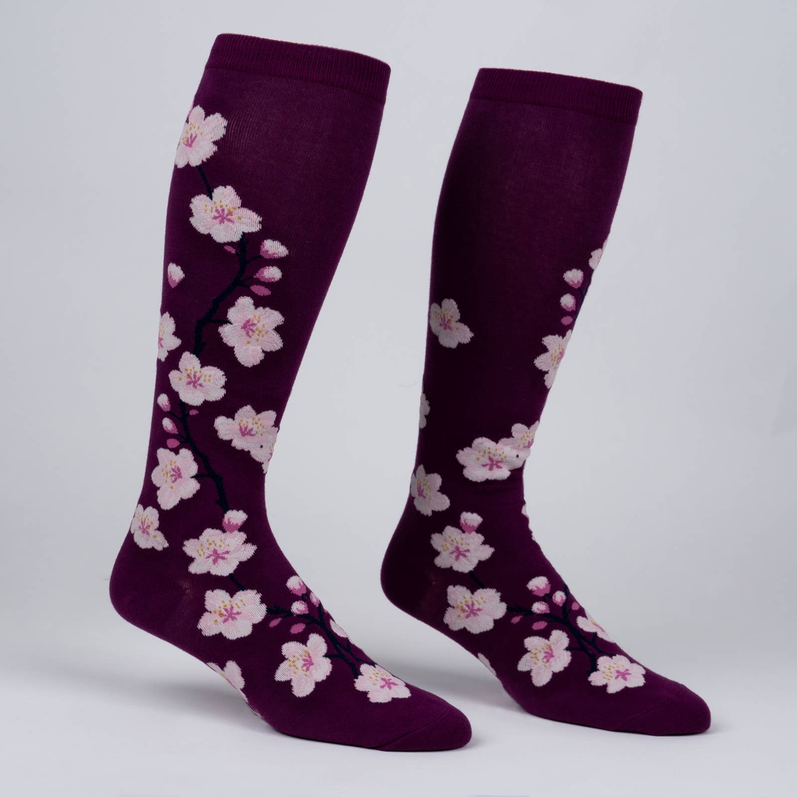 Sock it to Me - Stretch-It Knee High Sock: Cherry Blossoms