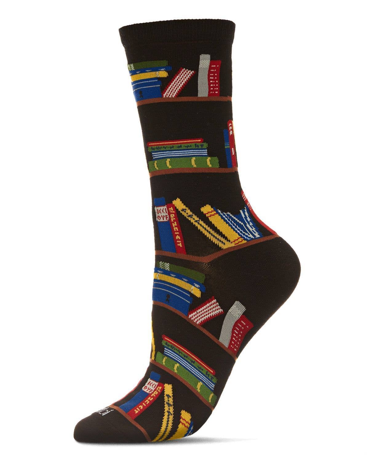MeMoi - Women's - Bookshelf Bamboo Crew Socks