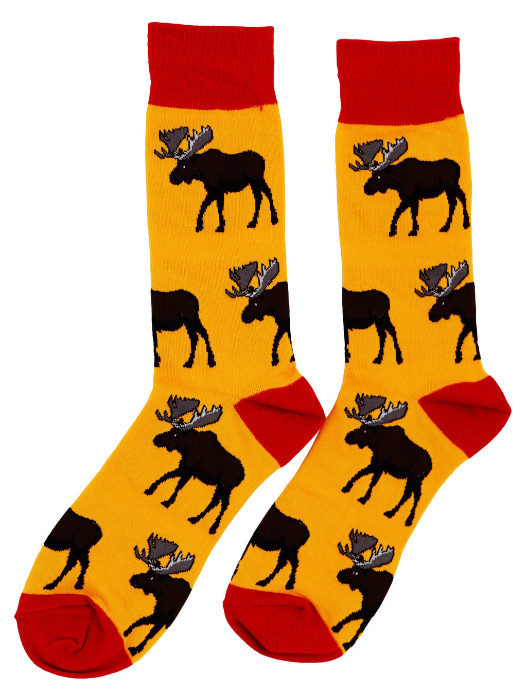 SoXcellent - Moose Unisex Fun Crew Novelty Funny Socks - M
