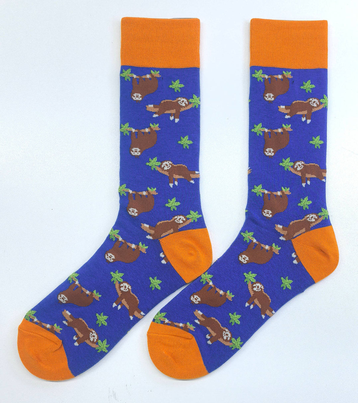 SoXcellent - Men's - Sleepy Sloths Jacquard Colorful Casual Crew Novelty Socks