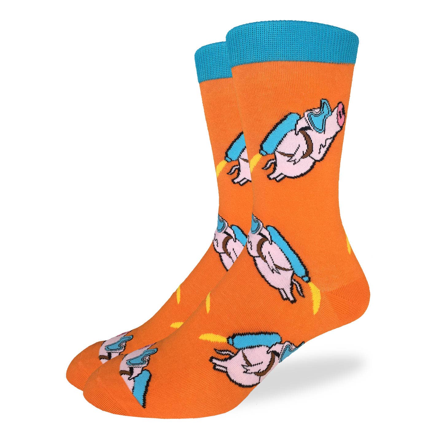 Good Luck Sock - Men's Flying Rocket Pigs Socks