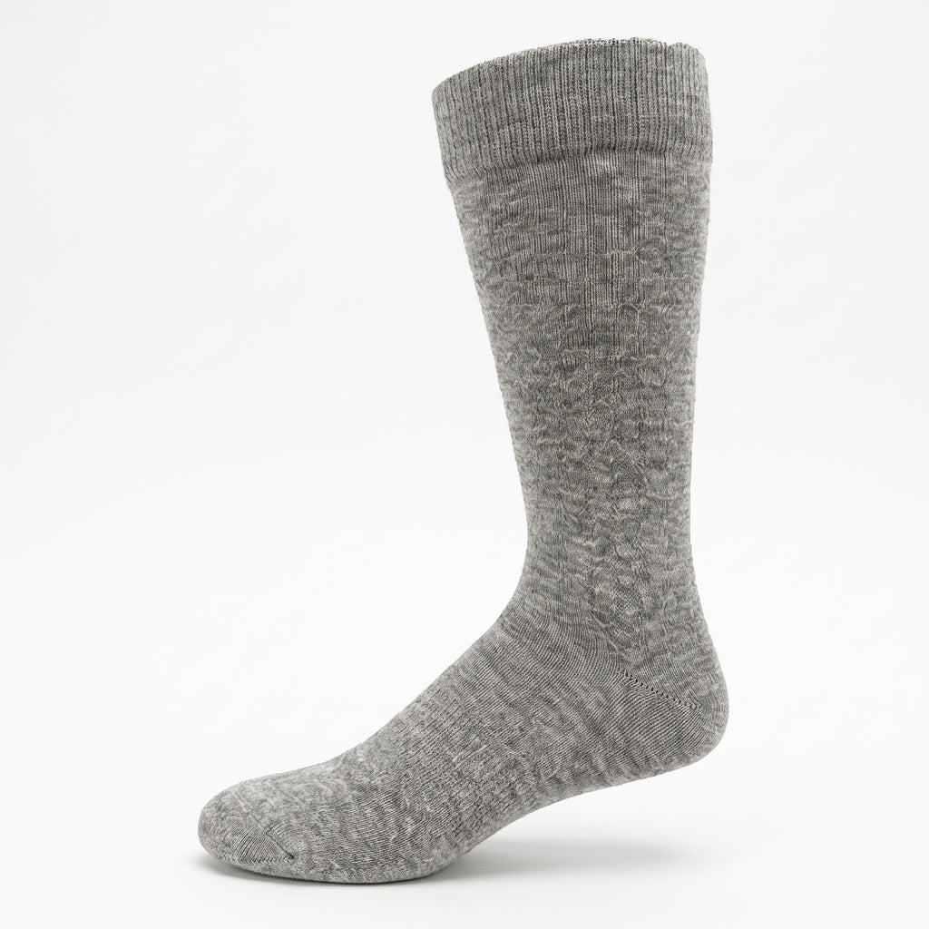 KEY - Men's Dress Socks-Cotton Flat Knit