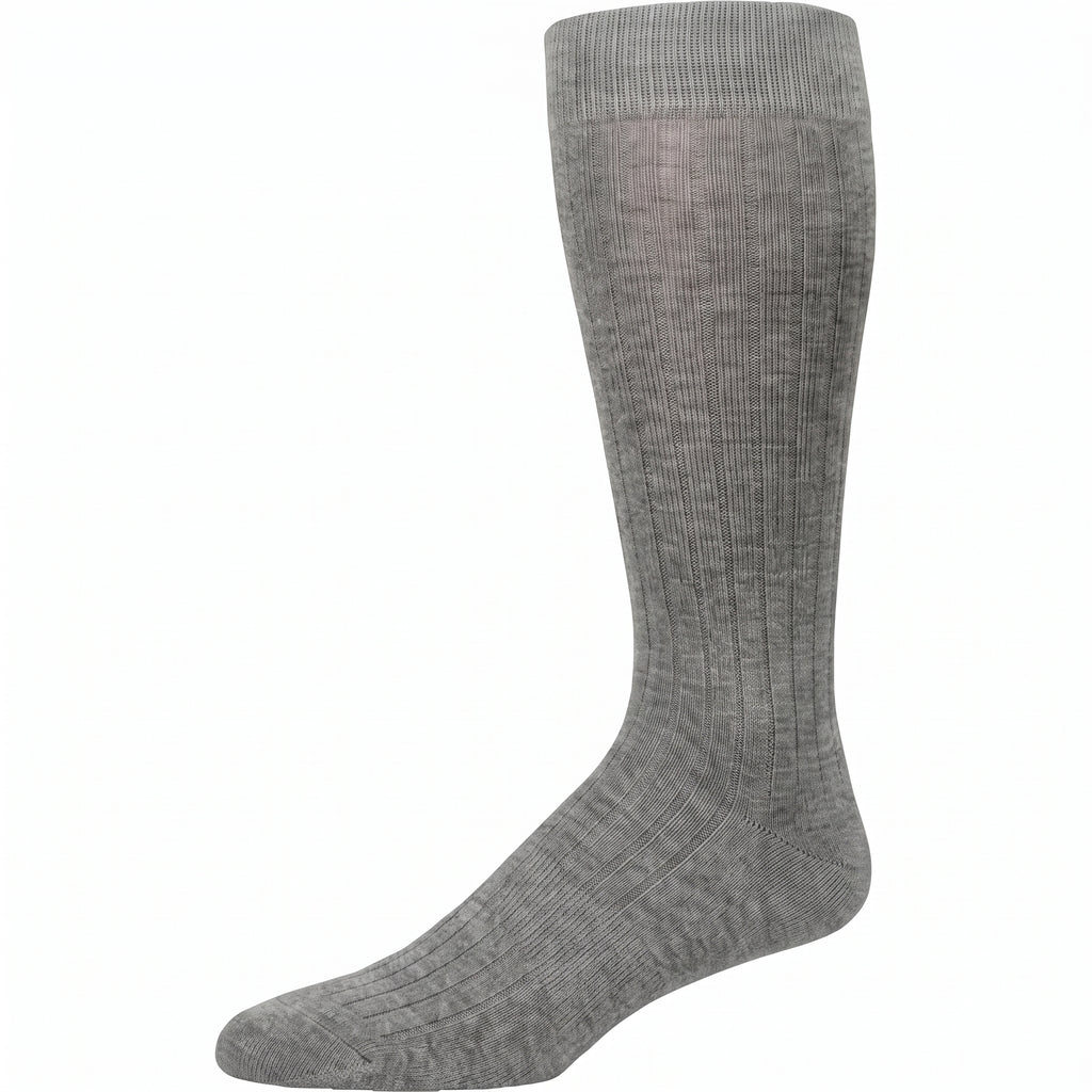 KEY - Men's Dress Socks - Cotton Broad Rib