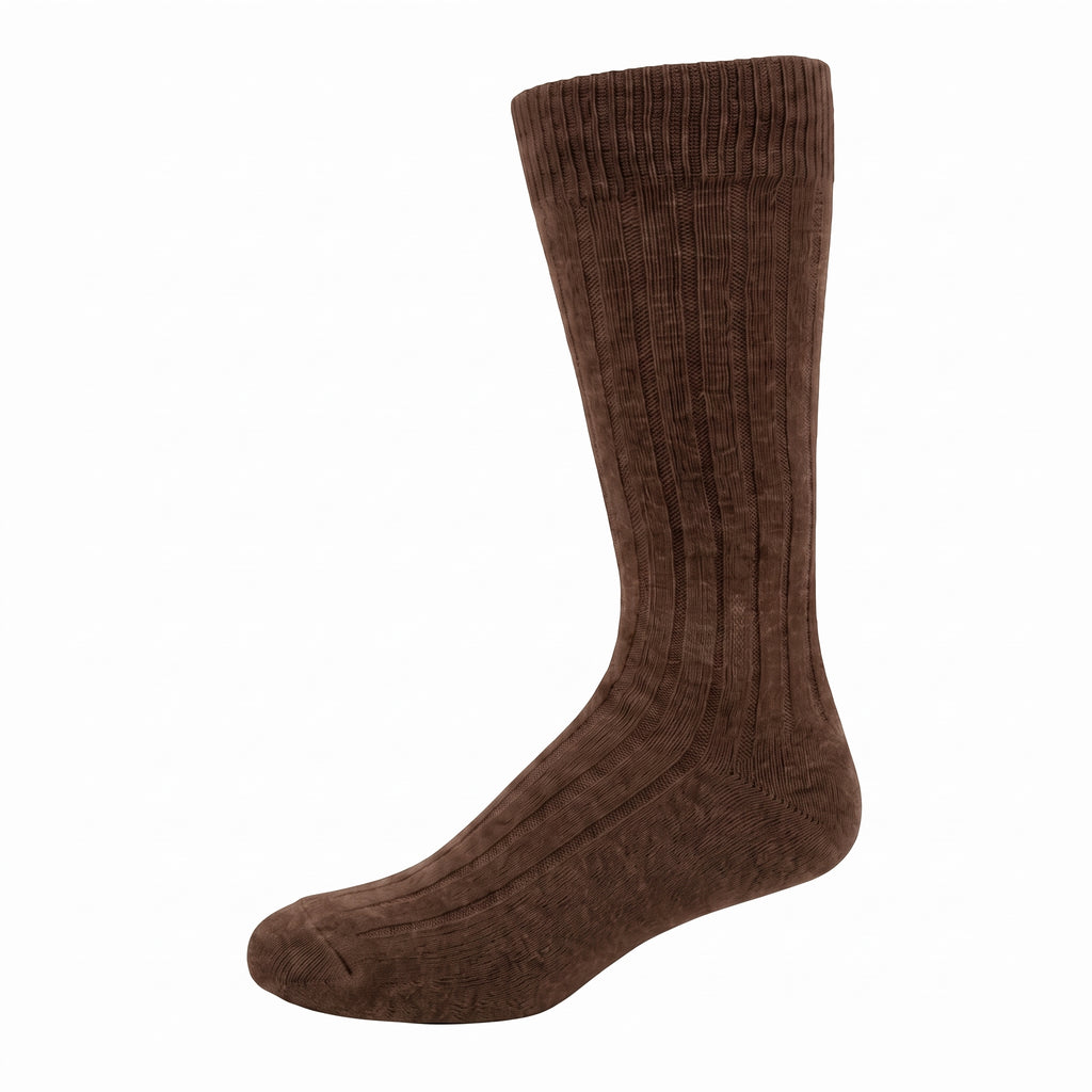 KEY - Men's Dress Socks - Cotton Broad Rib