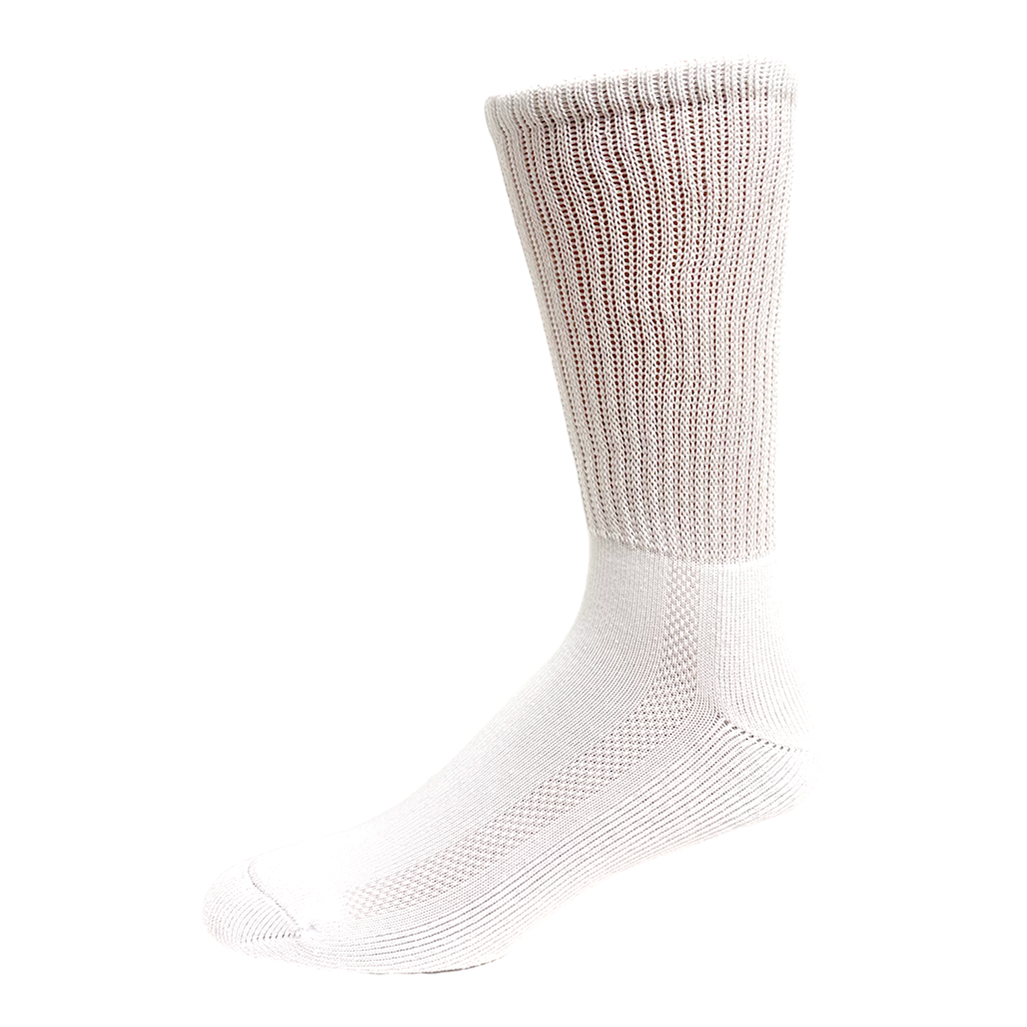 KEY Diabetic Wellness Socks-Men's- Non Binding 1/2 Cushion Sole Crew