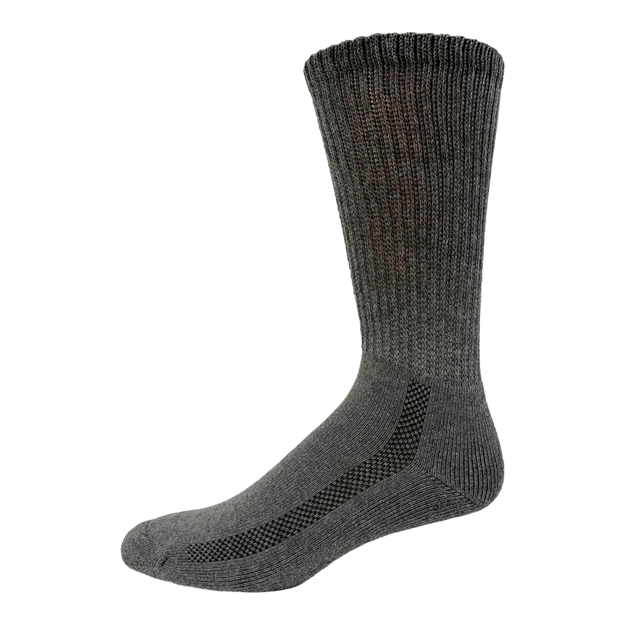 KEY Diabetic Wellness Socks-Men's- Non Binding 1/2 Cushion Sole Crew