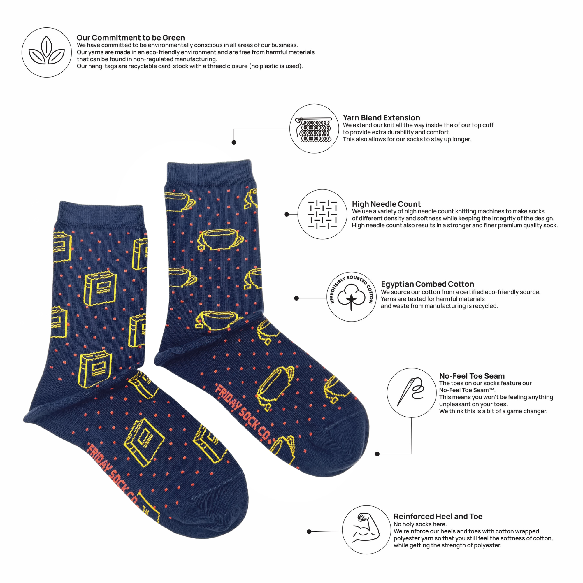 Friday Sock - Women's - Book & Tea Socks