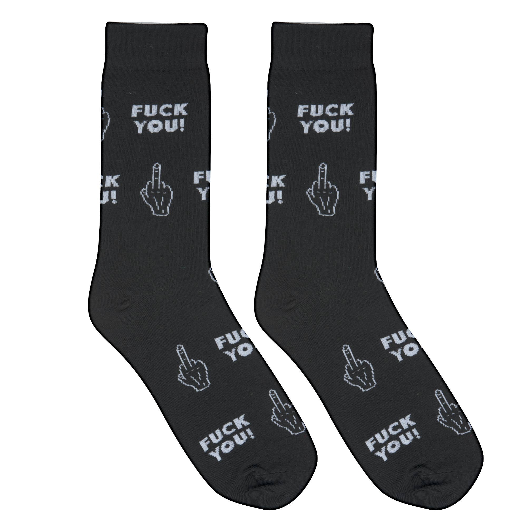 Crazy Socks - Crazy Socks - Mens Crew - Fuck You