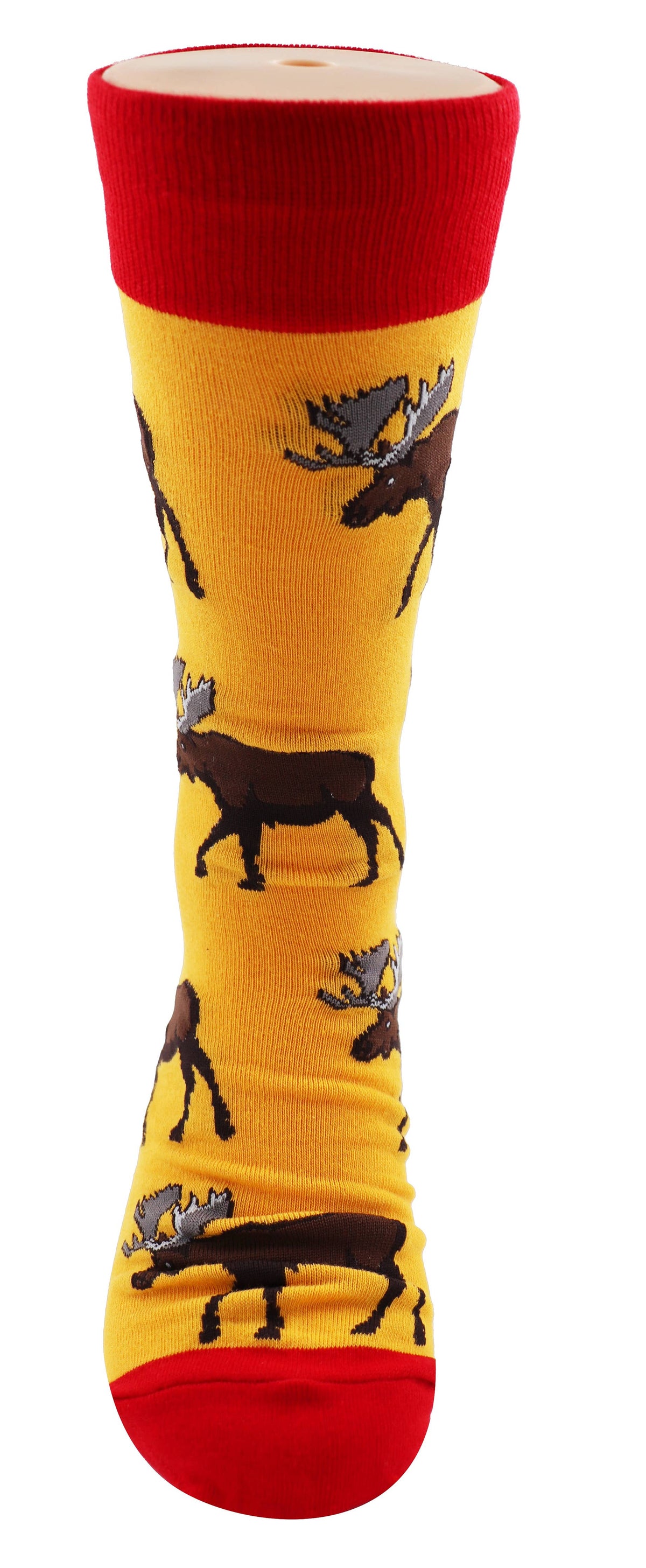 SoXcellent - Moose Unisex Fun Crew Novelty Funny Socks - M