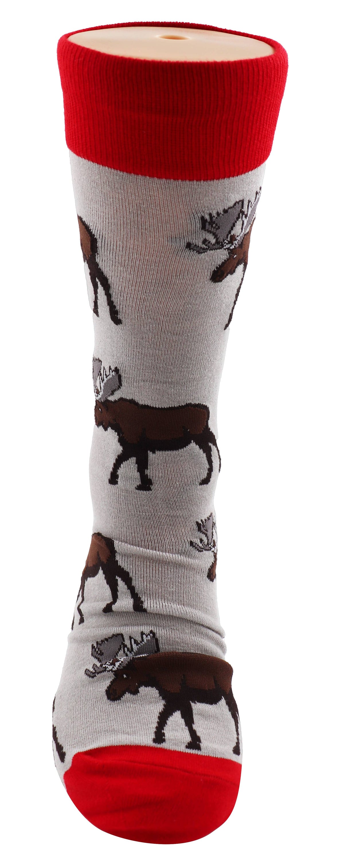 SoXcellent - Moose Unisex Fun Crew Novelty Funny Socks - M