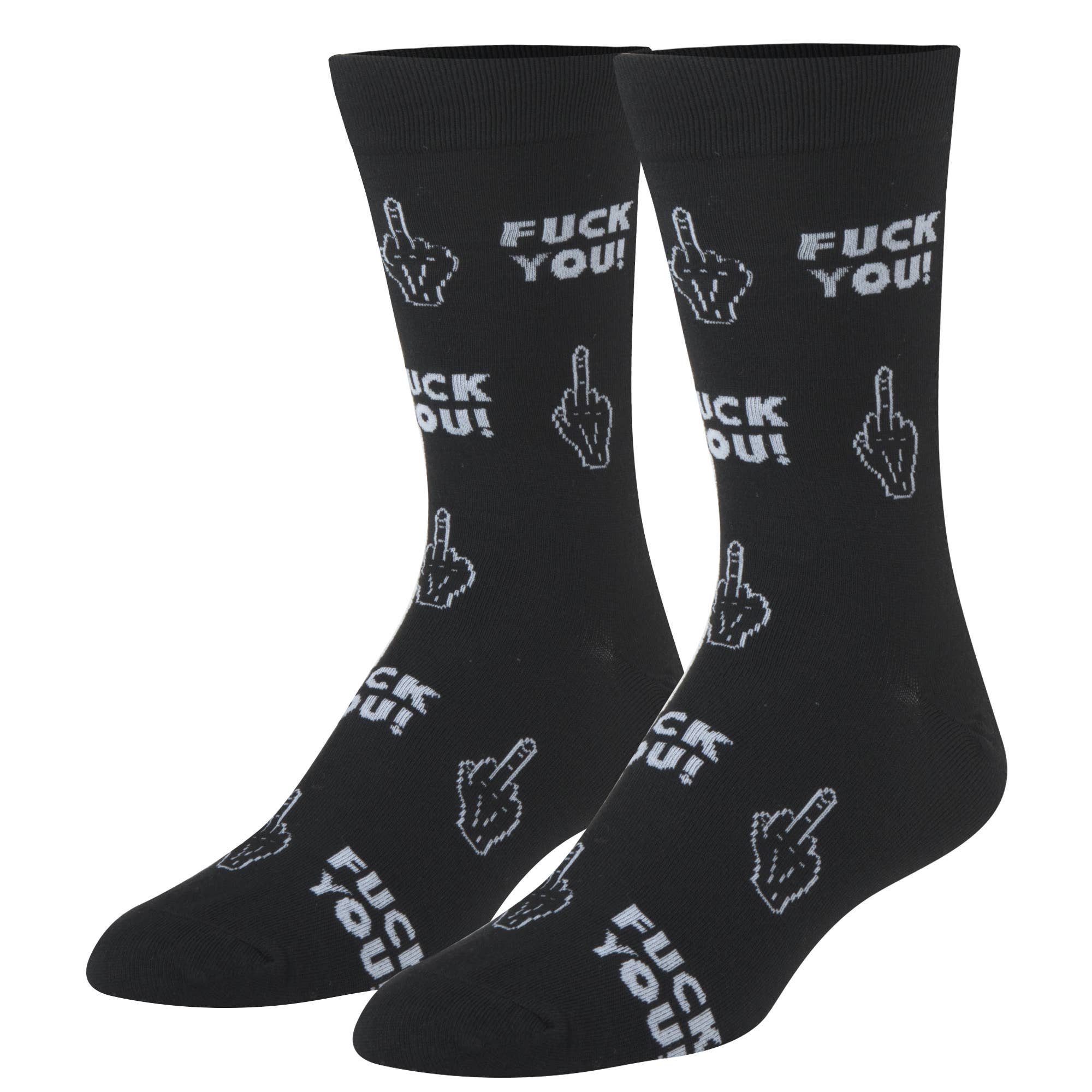 Crazy Socks - Crazy Socks - Mens Crew - Fuck You