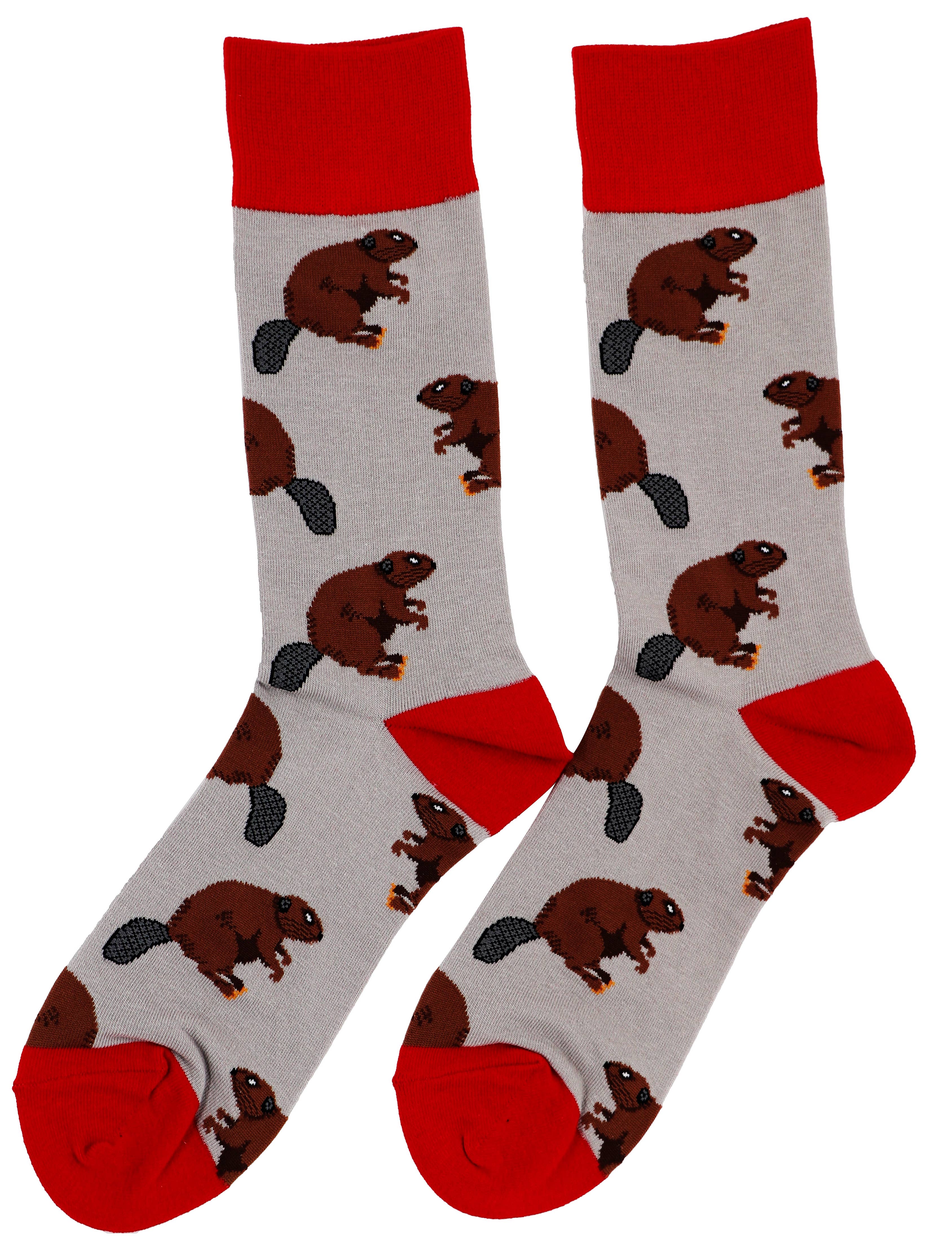 SoXcellent - Beaver Animal Unisex Fun Crew Novelty Funny Socks