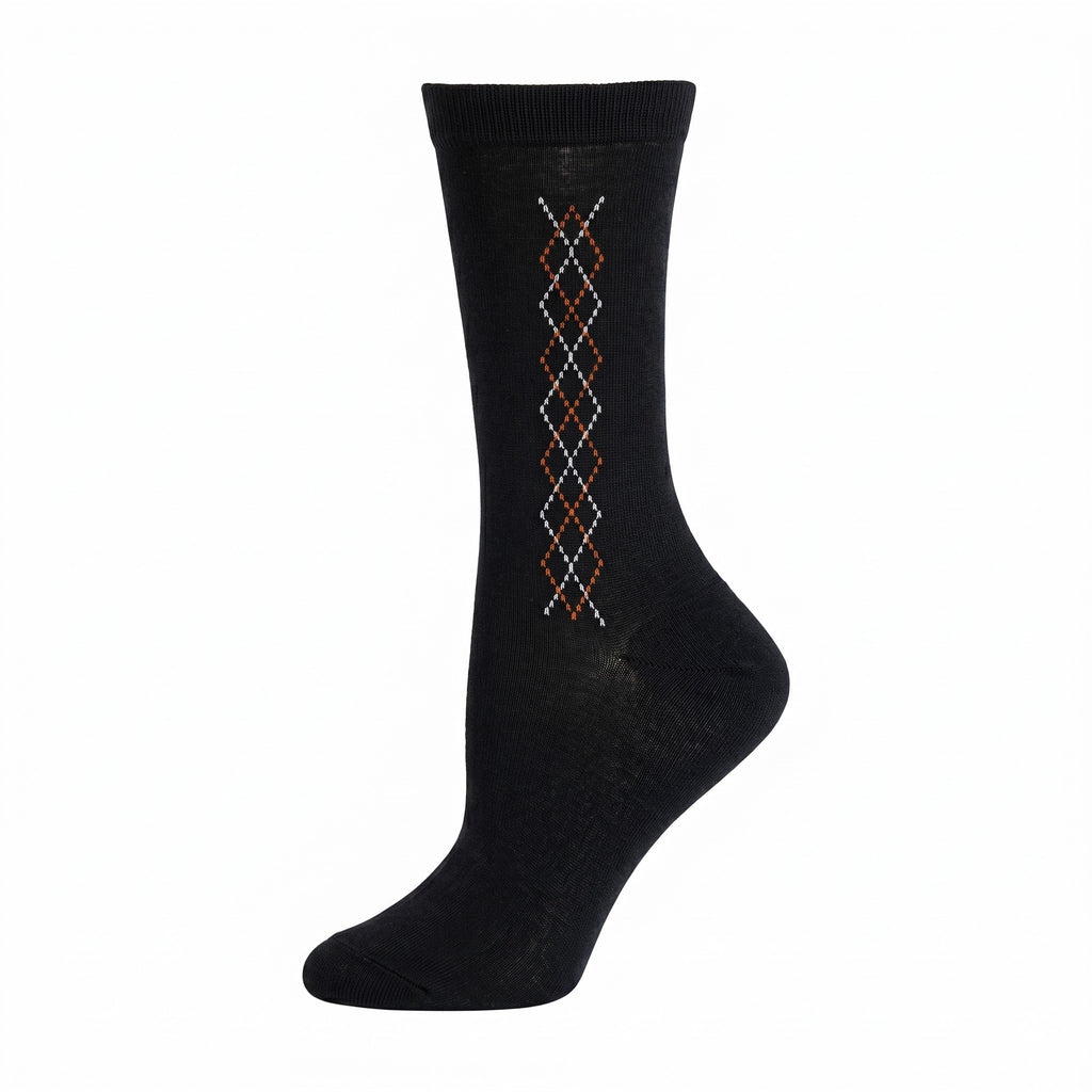 KEY - Women's - MERINO WOOL - ARGYLE Dress Socks