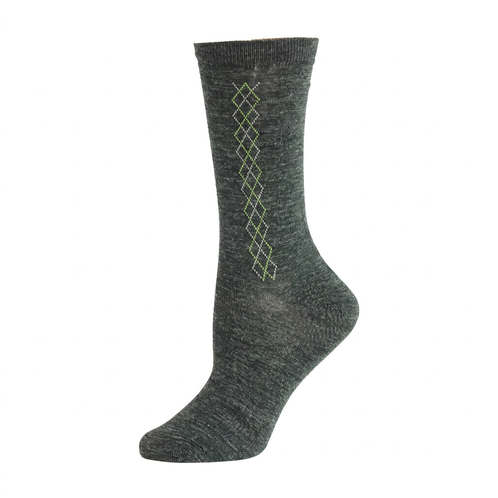KEY - Women's - MERINO WOOL - ARGYLE Dress Socks