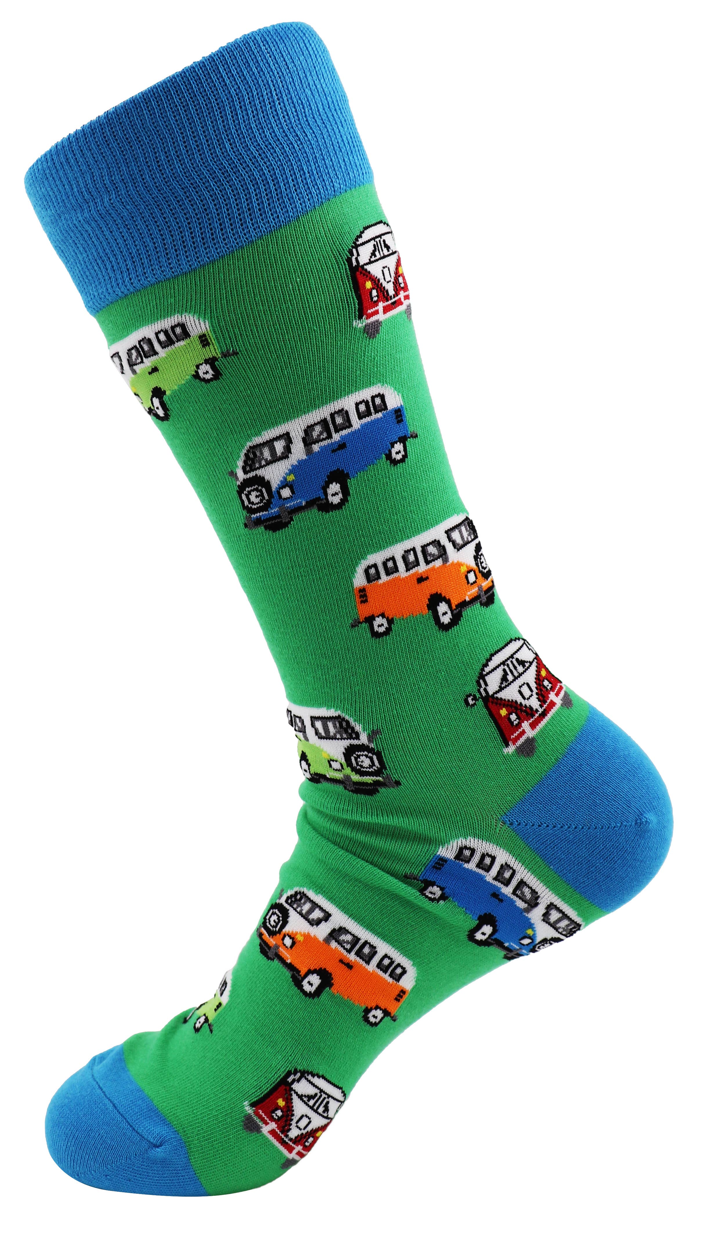 SoXcellent - Combi Van Bus Vehicle Unisex Fun Casual Pattern Funny Socks