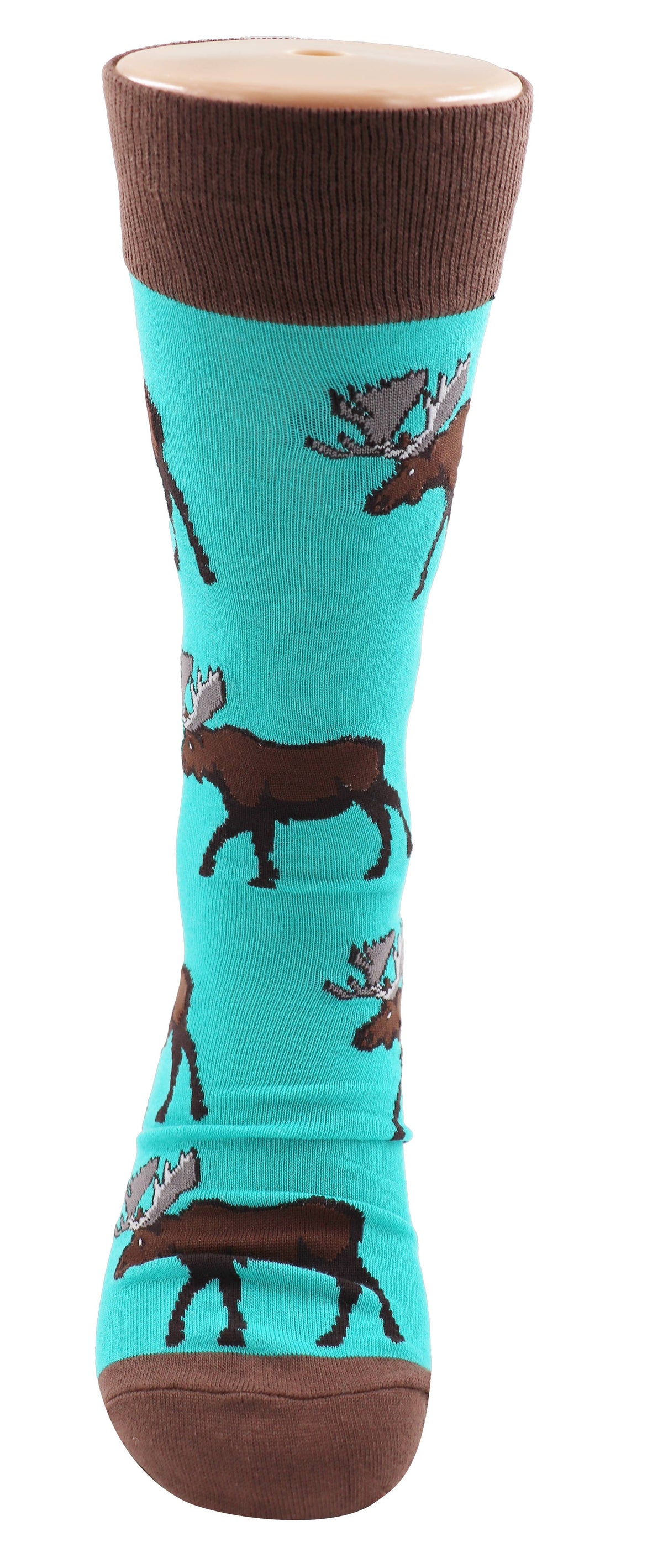 SoXcellent - Moose Unisex Fun Crew Novelty Funny Socks - M